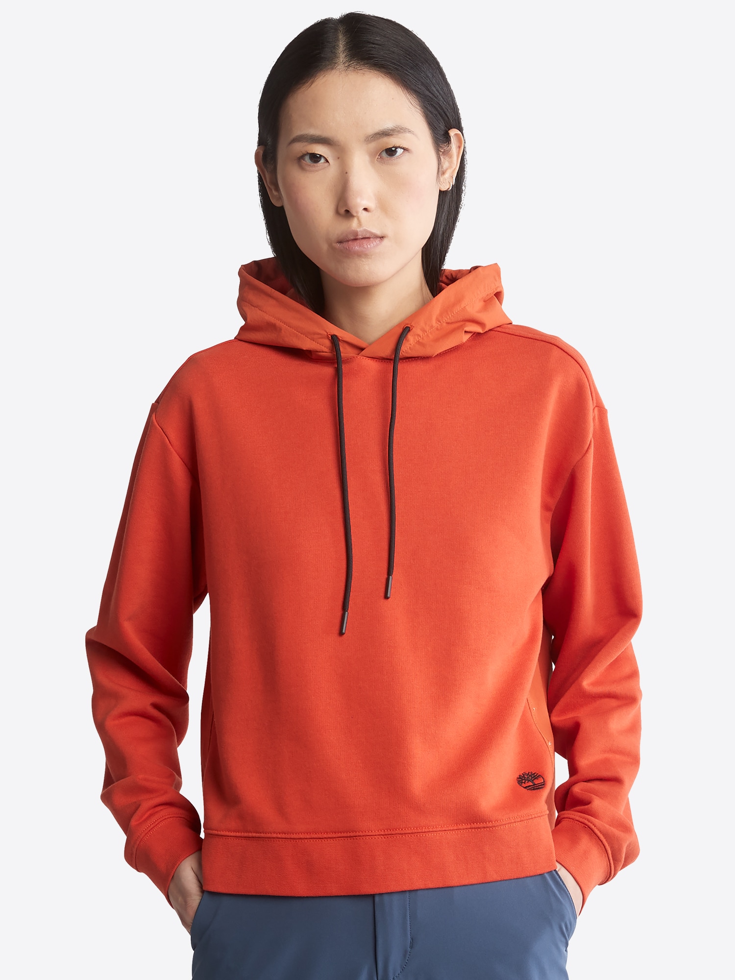TIMBERLAND Majica  temno oranžna / črna