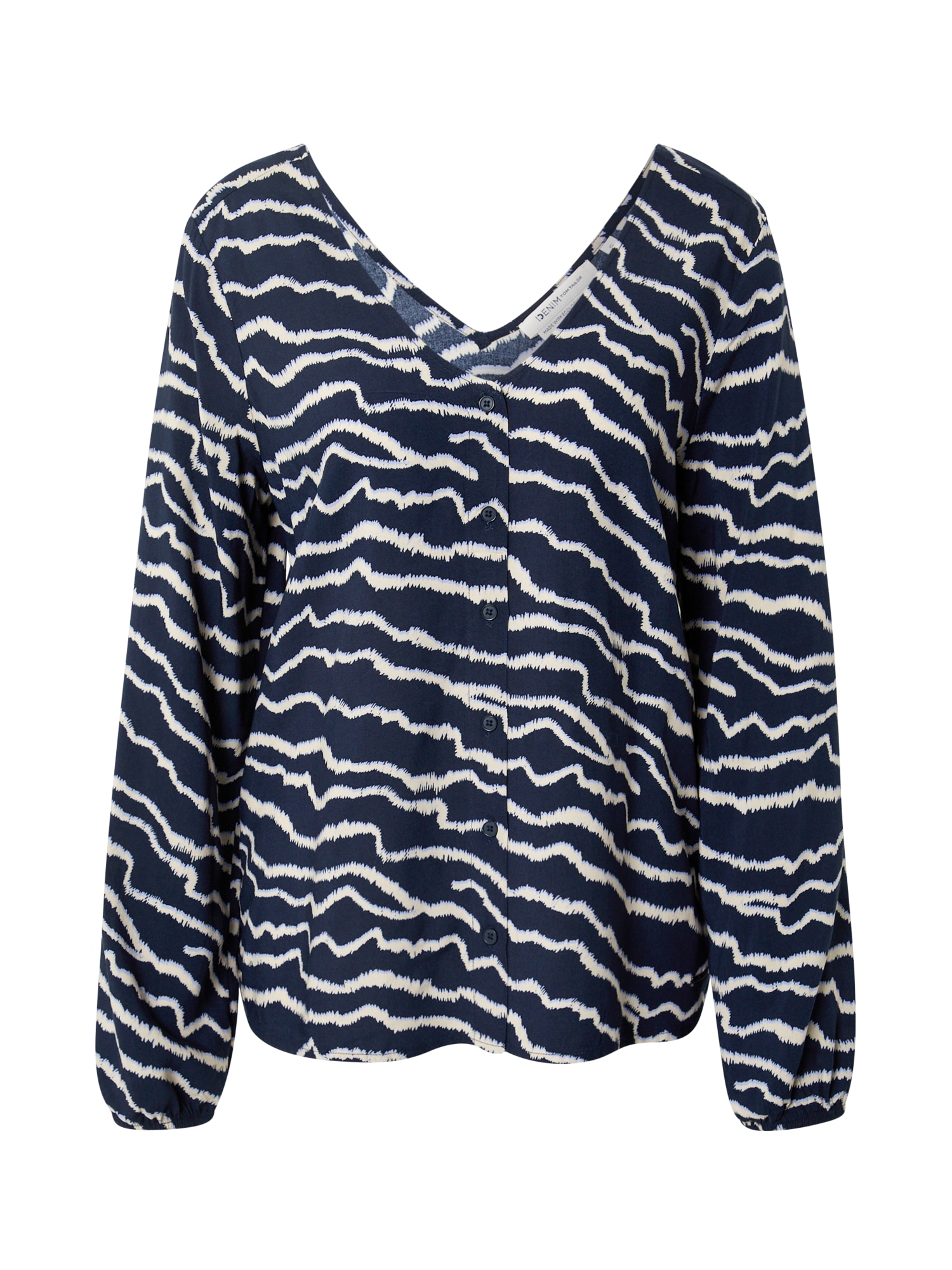TOM TAILOR DENIM Bluza  mornarska / bela