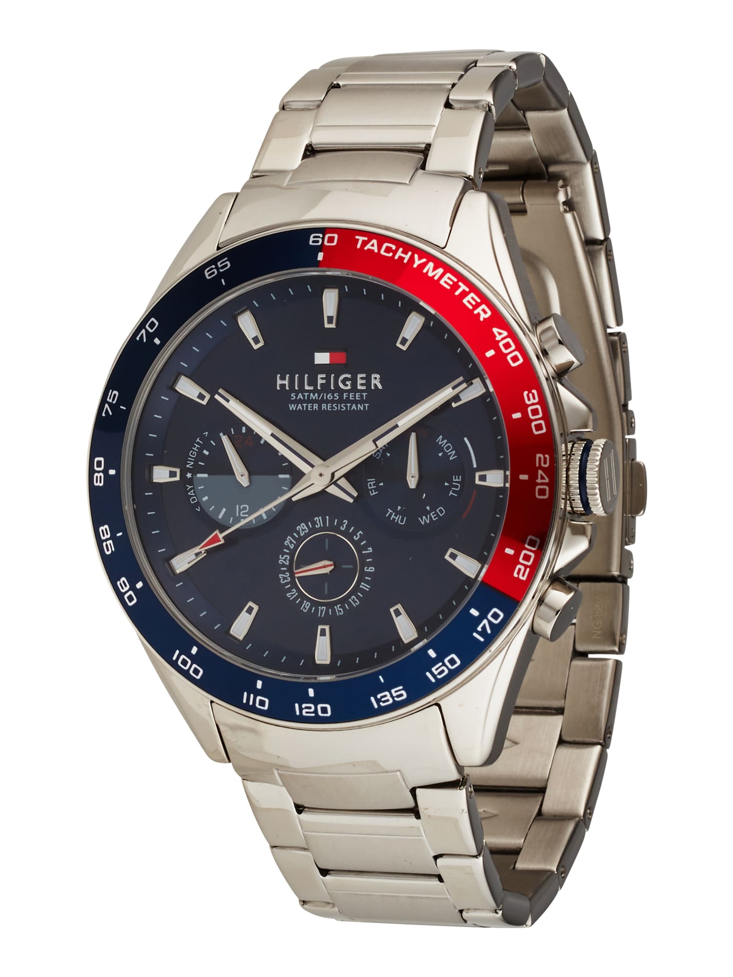 TOMMY HILFIGER Analogna ura  marine / rdeča / črna / srebrna