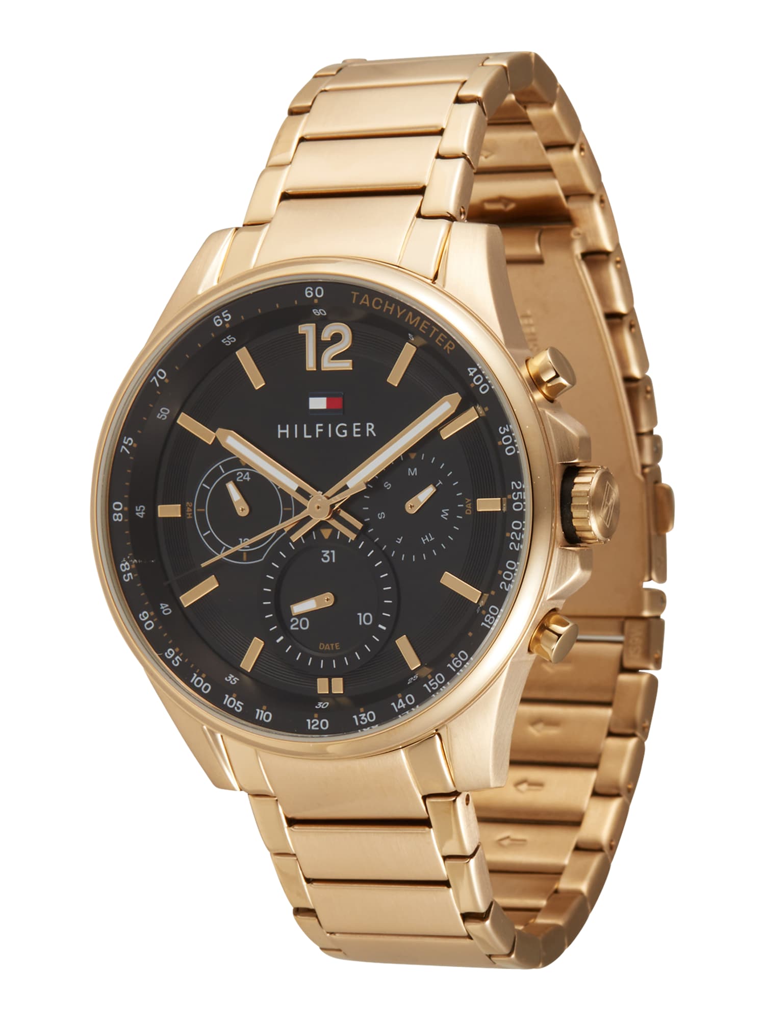 TOMMY HILFIGER Analogna ura  zlata / črna / bela