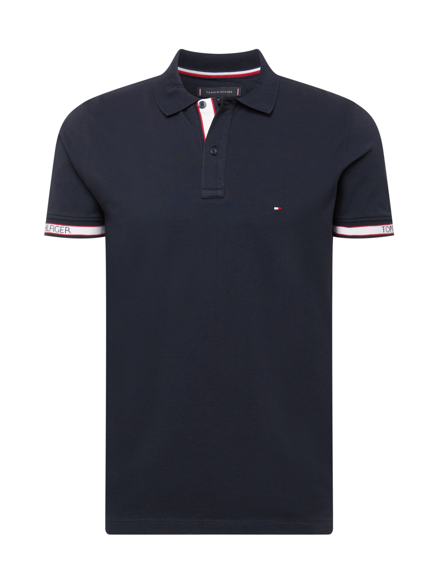TOMMY HILFIGER Majica  mornarska / rdeča / bela