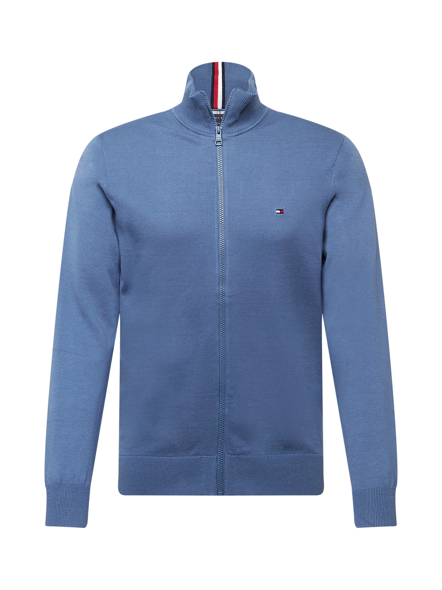 TOMMY HILFIGER Pletena jopa  golobje modra