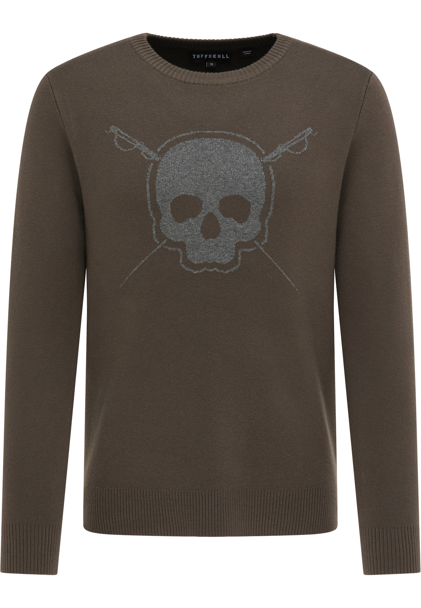 TUFFSKULL Pulover  temno siva / kaki