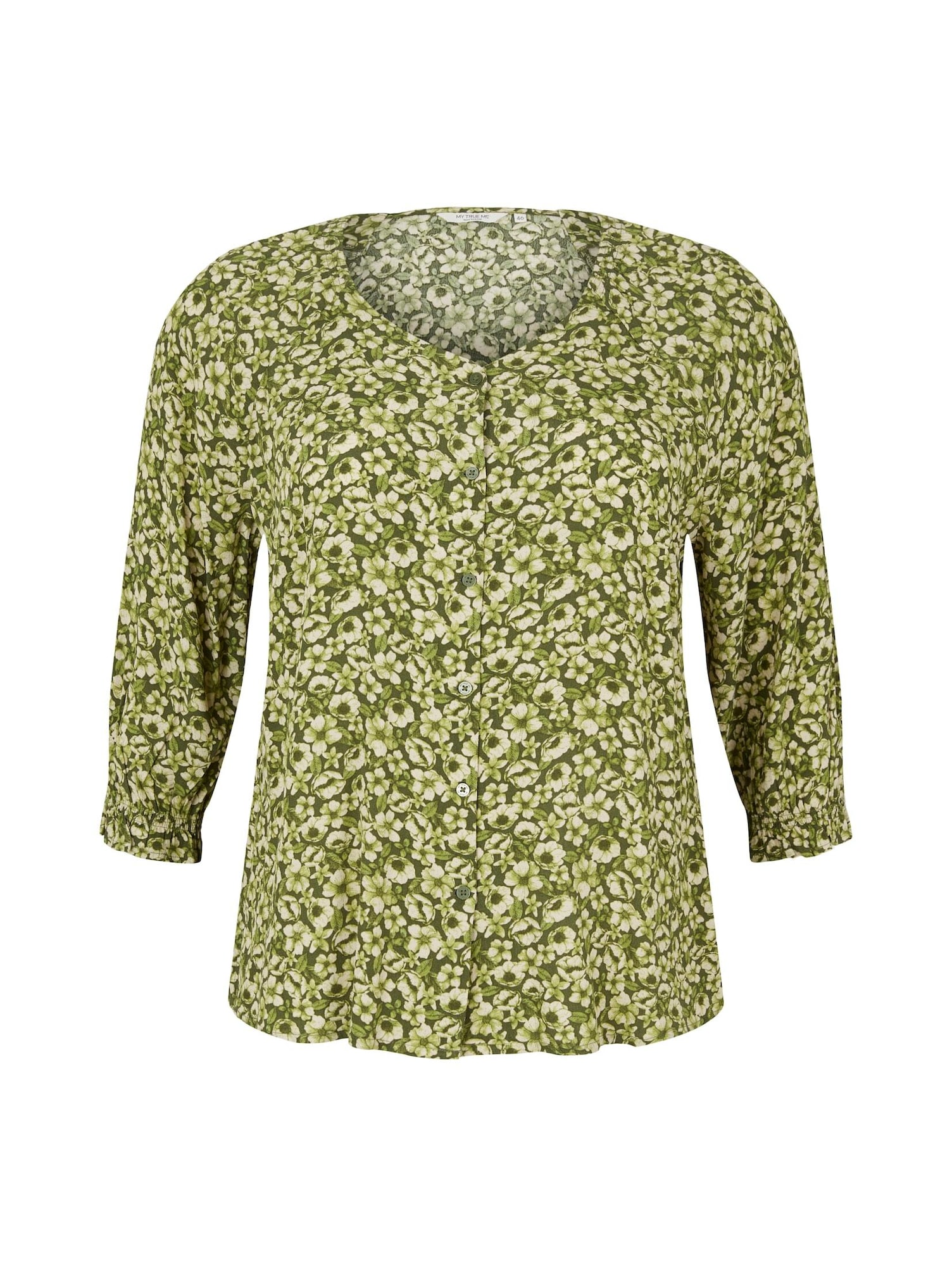 Tom Tailor Women + Bluza  kremna / svetlo zelena