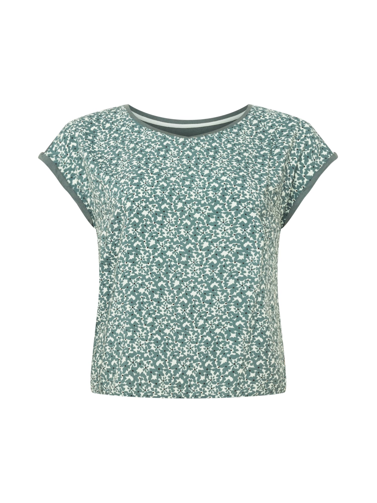 Tom Tailor Women + Majica  pastelno zelena / temno zelena / črna