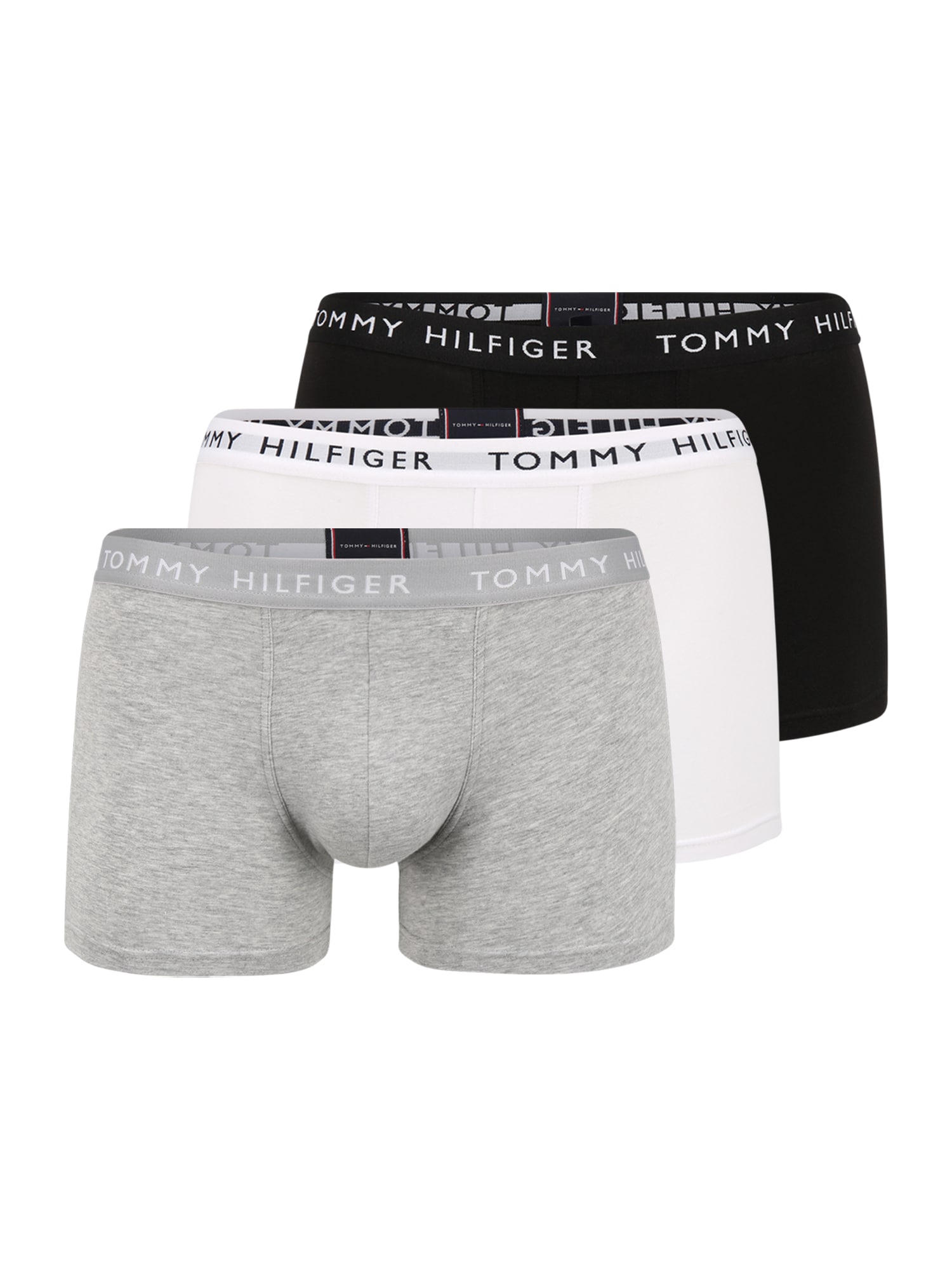 Tommy Hilfiger Underwear Boksarice  pegasto siva / črna / bela