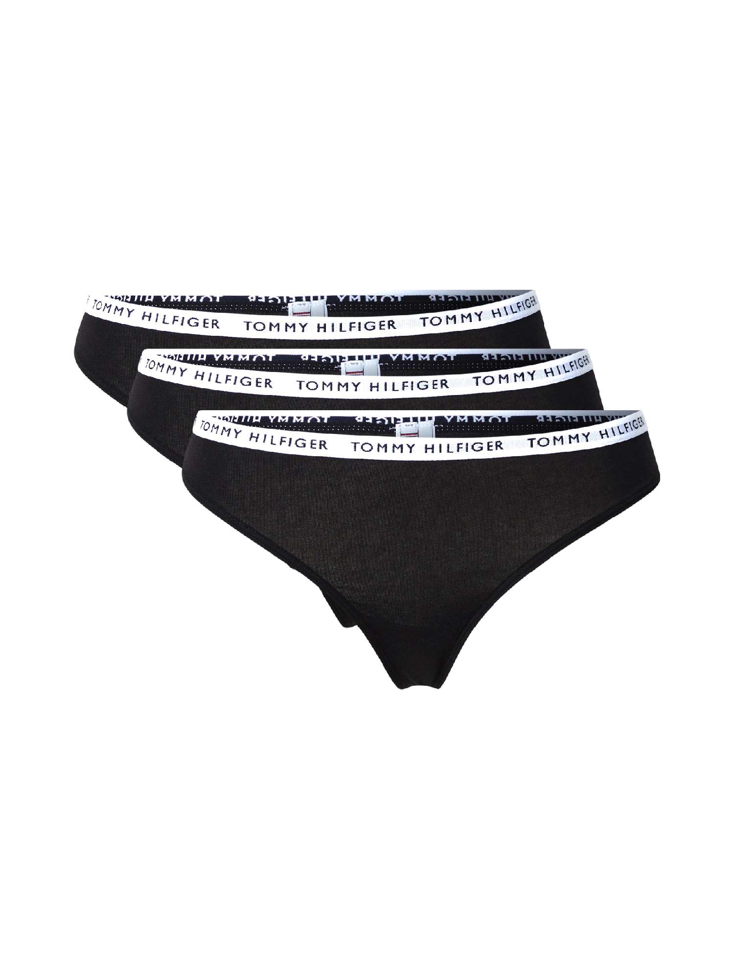 Tommy Hilfiger Underwear Tangice  črna / bela