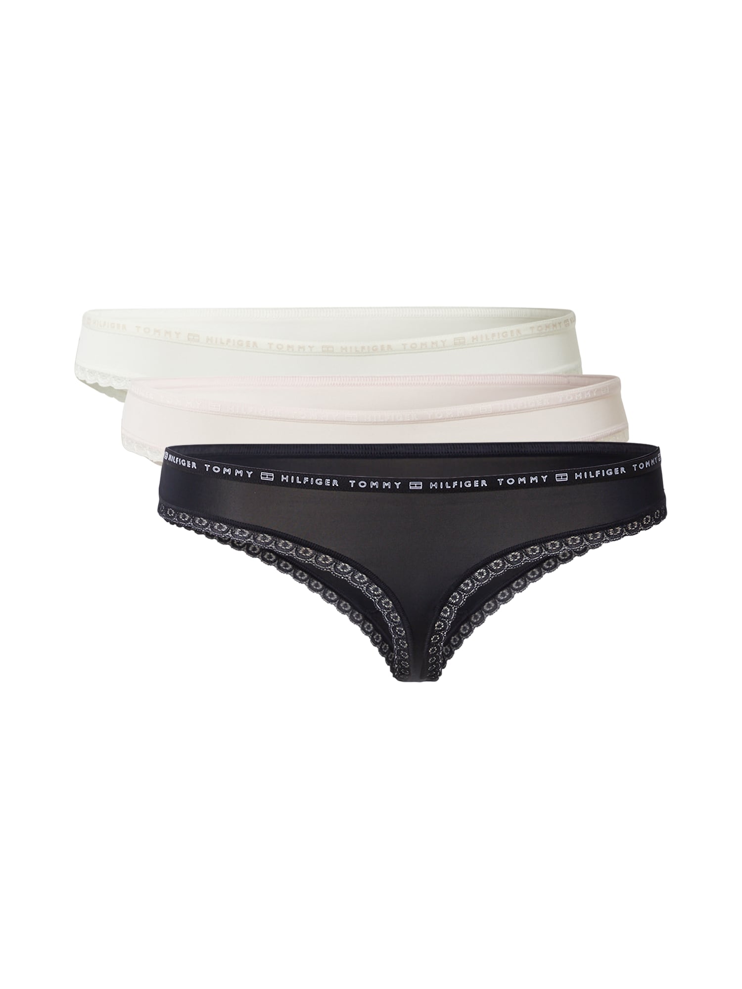 Tommy Hilfiger Underwear Tangice  kremna / pastelno roza / črna