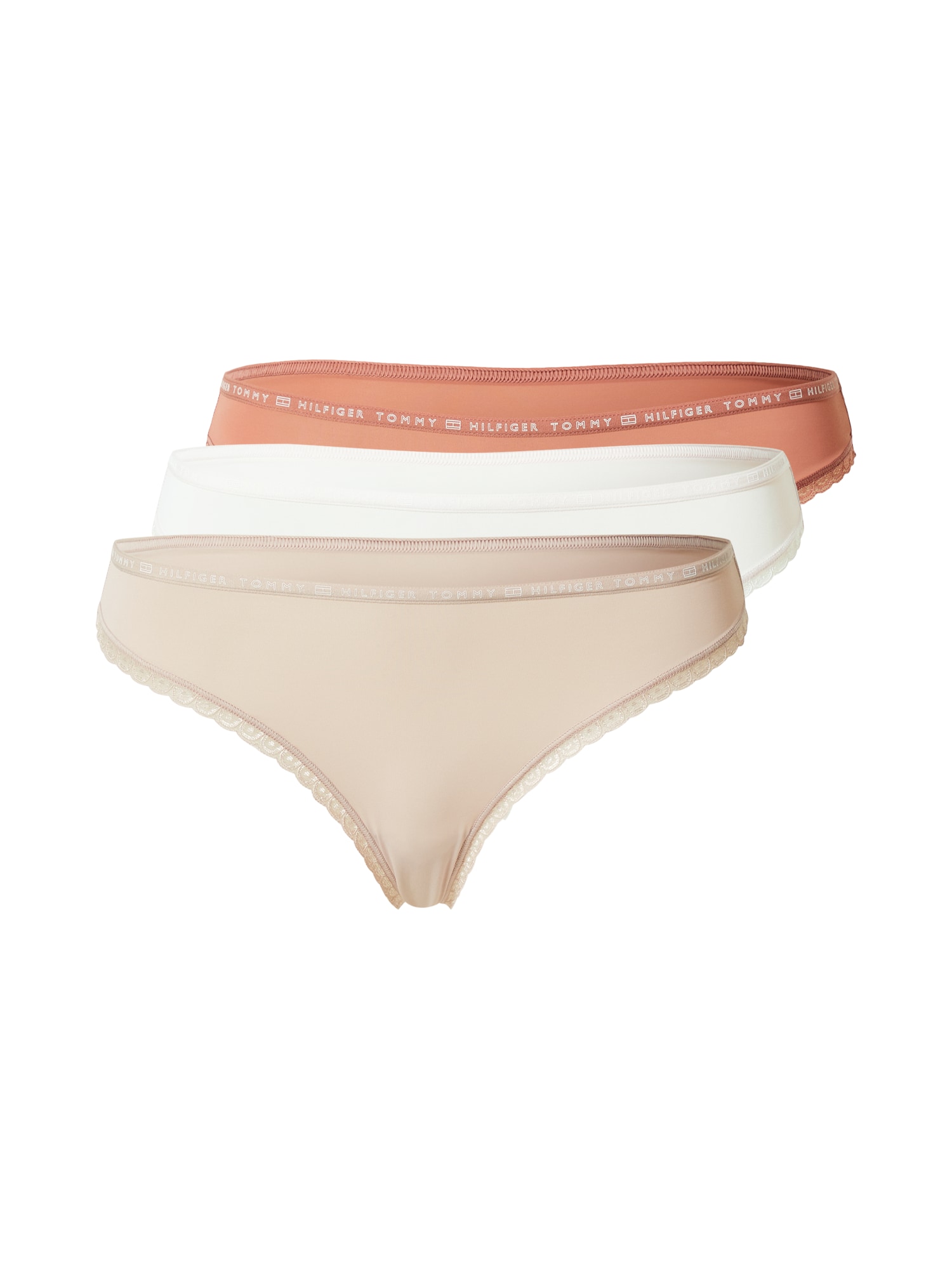 Tommy Hilfiger Underwear Tangice  puder / temno roza / bela