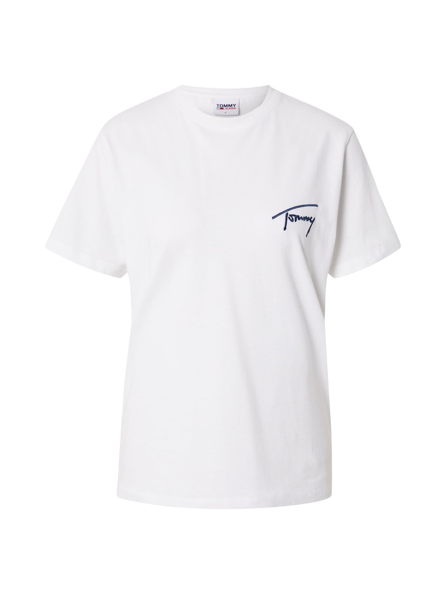 Tommy Jeans Majica  mornarska / ognjeno rdeča / bela