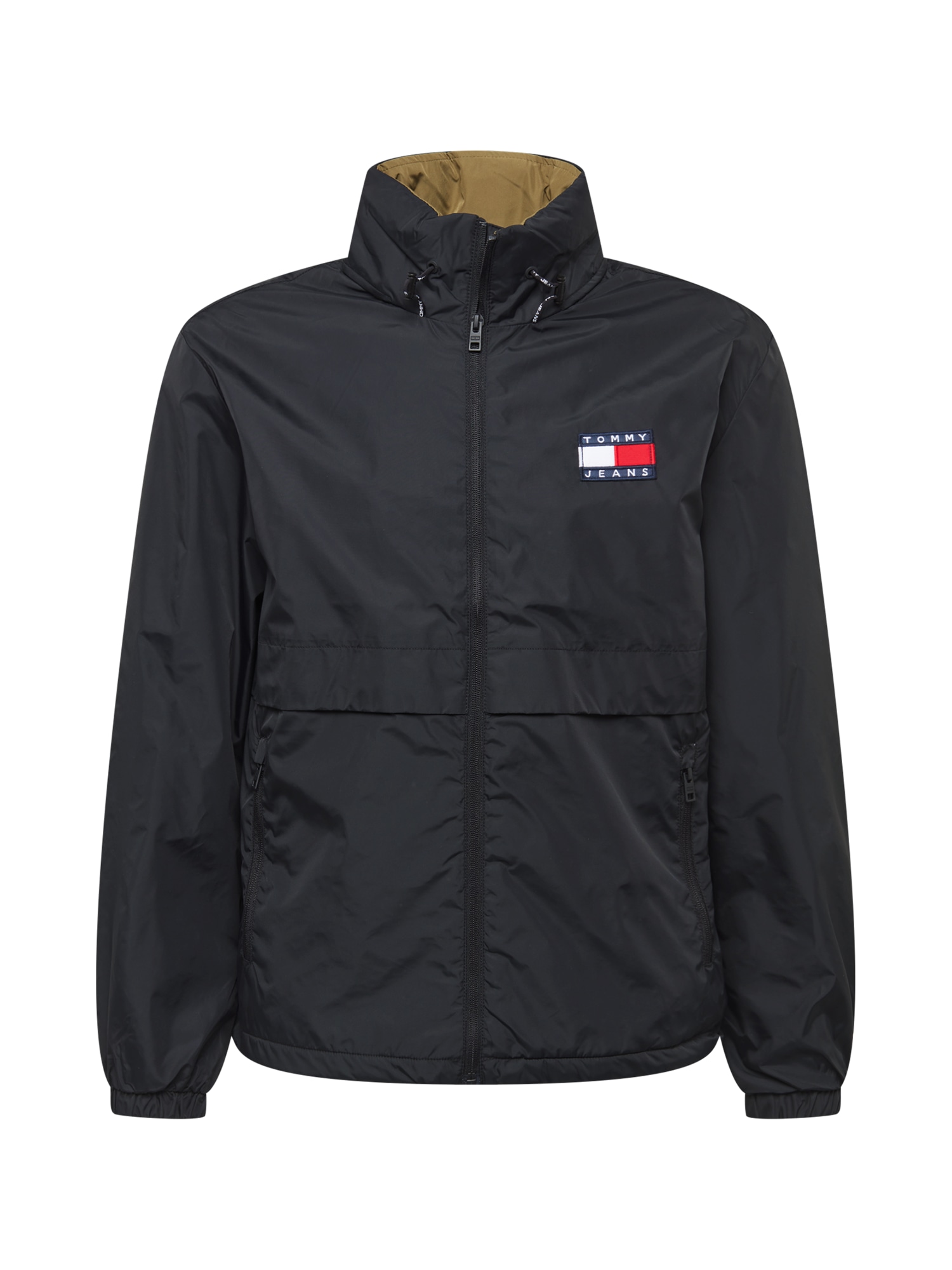 Tommy Jeans Prehodna jakna 'Yoke'  mornarska / rdeča / črna / bela