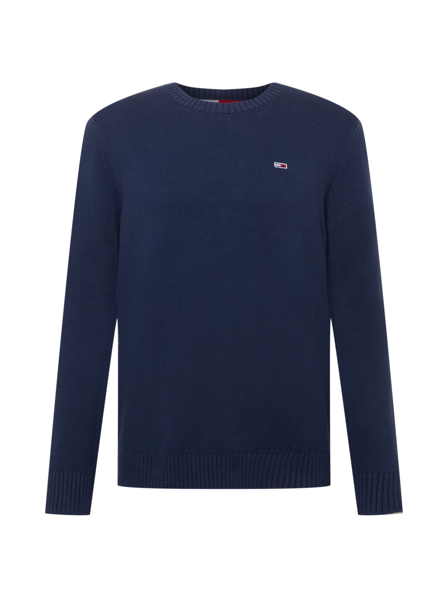 Tommy Jeans Pulover  mornarska / ognjeno rdeča / bela
