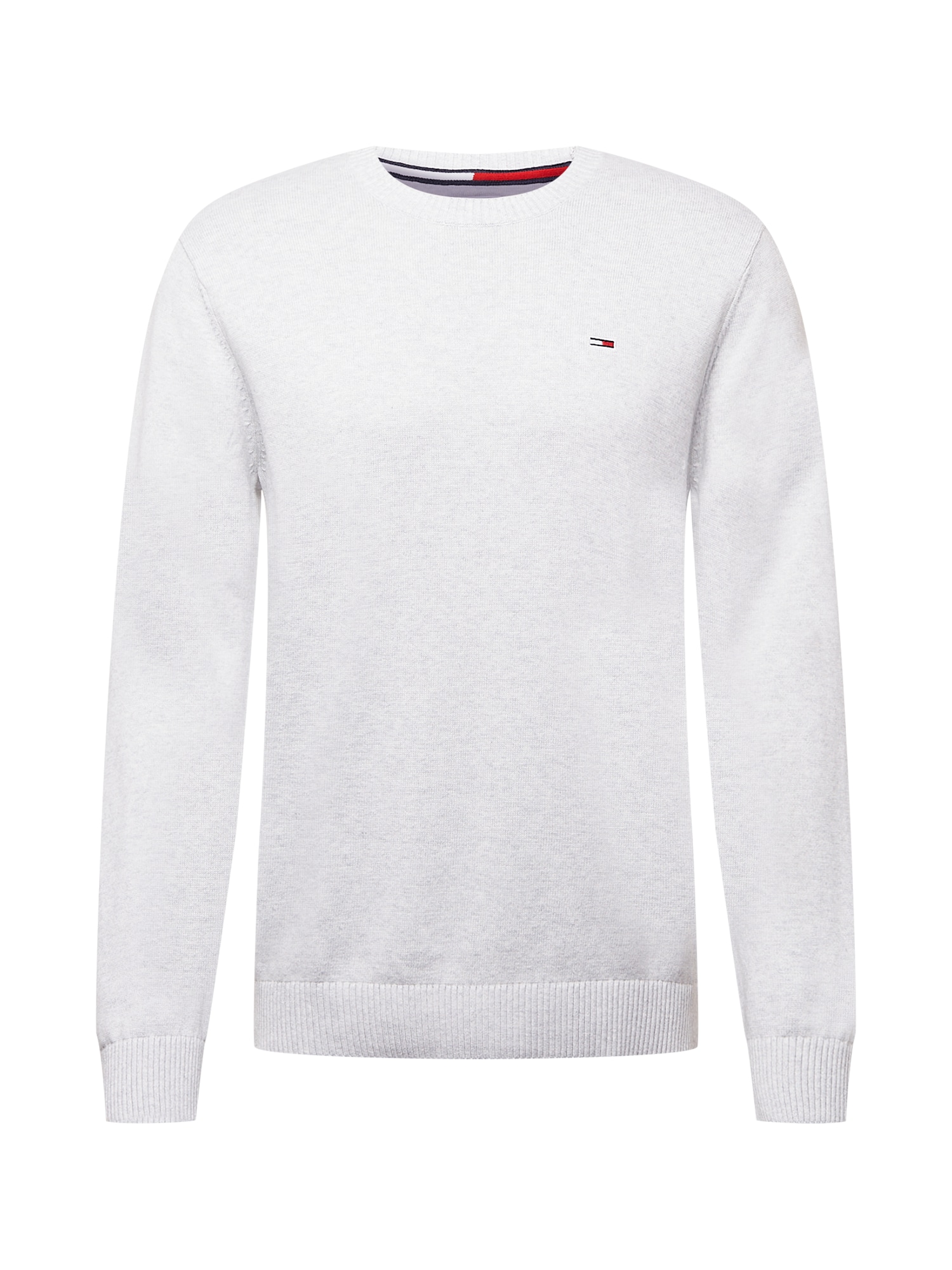 Tommy Jeans Pulover  temno modra / pegasto siva / rdeča / bela