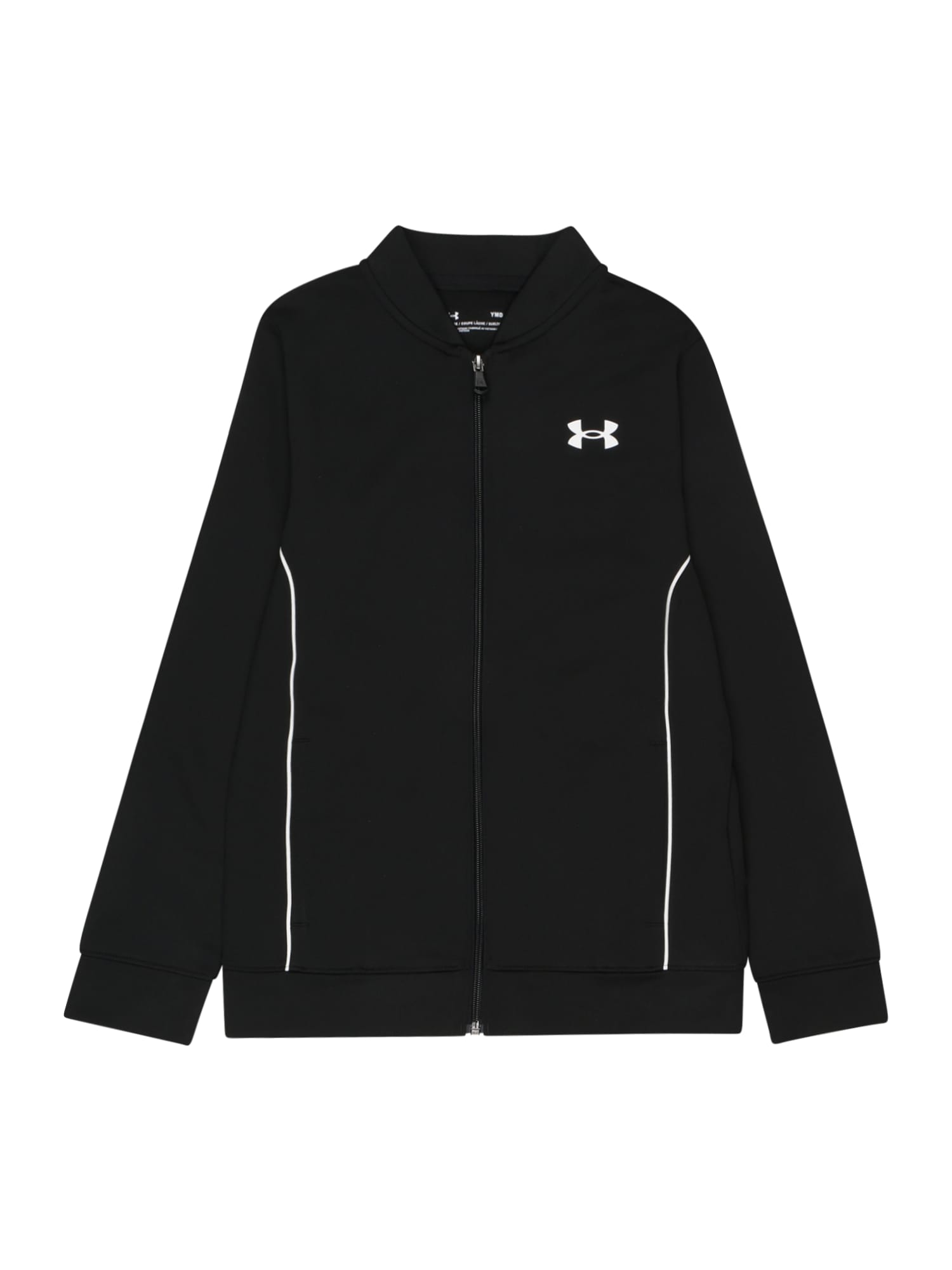 UNDER ARMOUR Športna jopa na zadrgo 'Pennant'  črna / bela