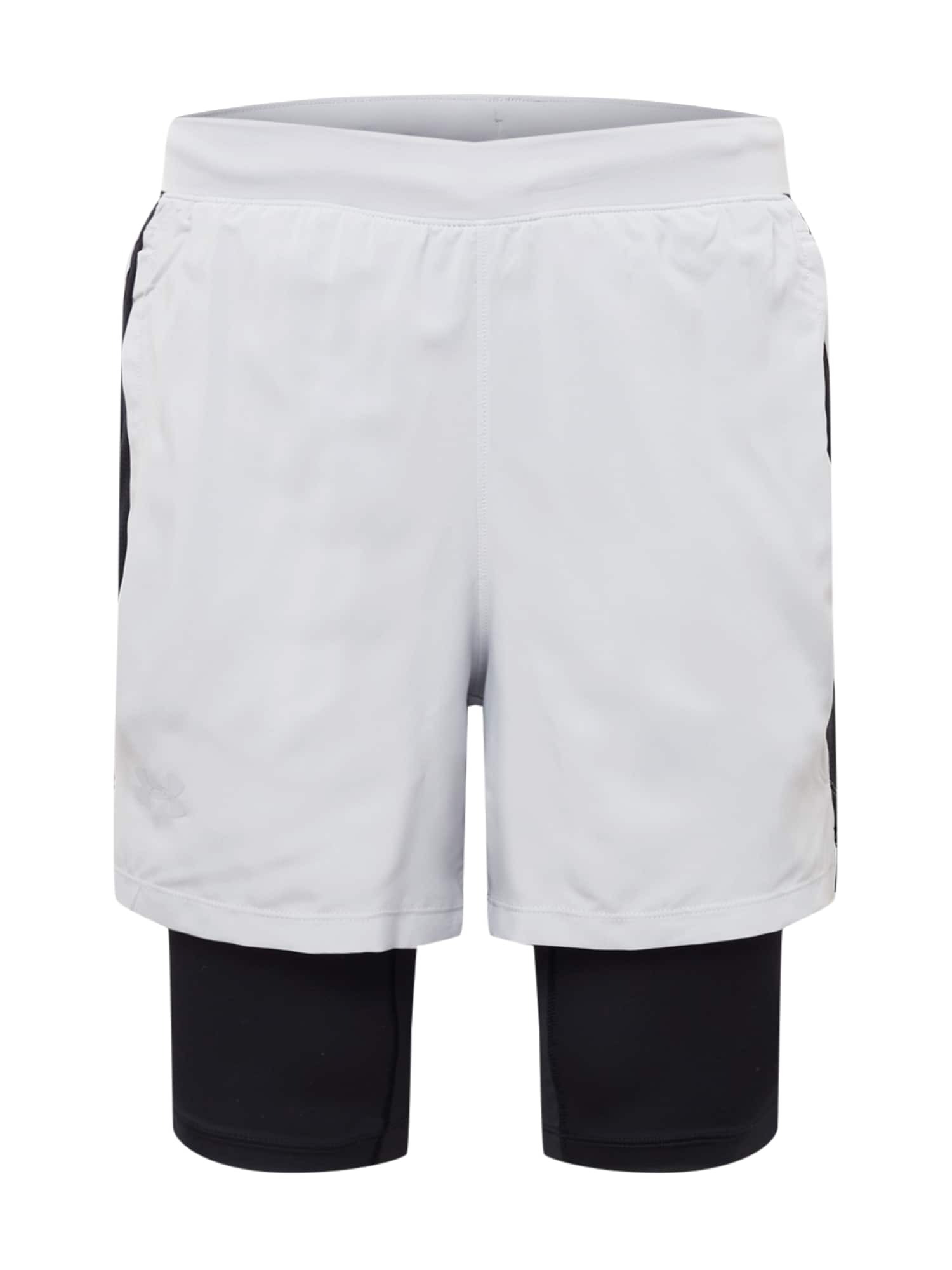 UNDER ARMOUR Športne hlače 'Launch 5'  svetlo siva / črna