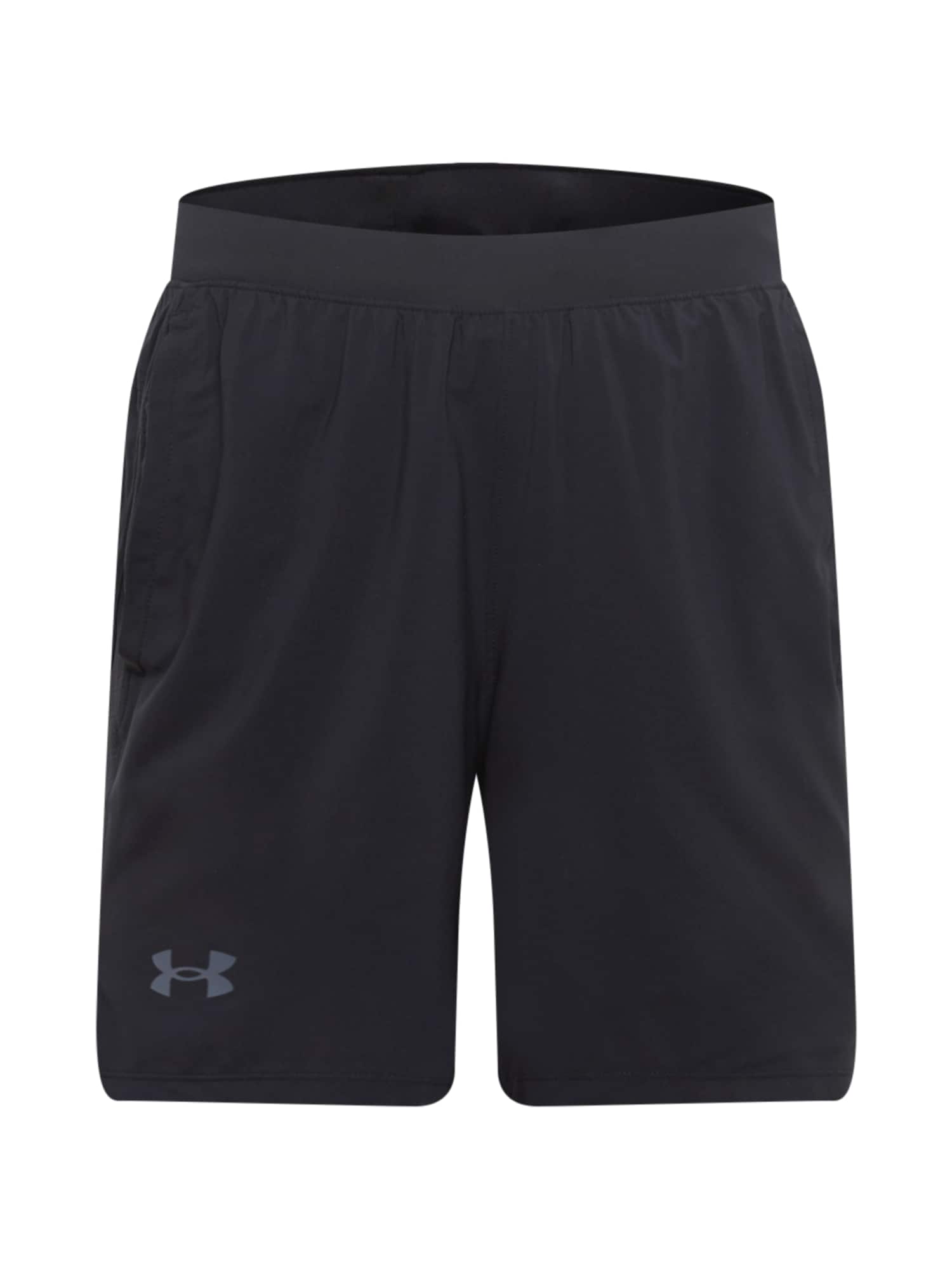 UNDER ARMOUR Športne hlače 'Launch'  siva / črna