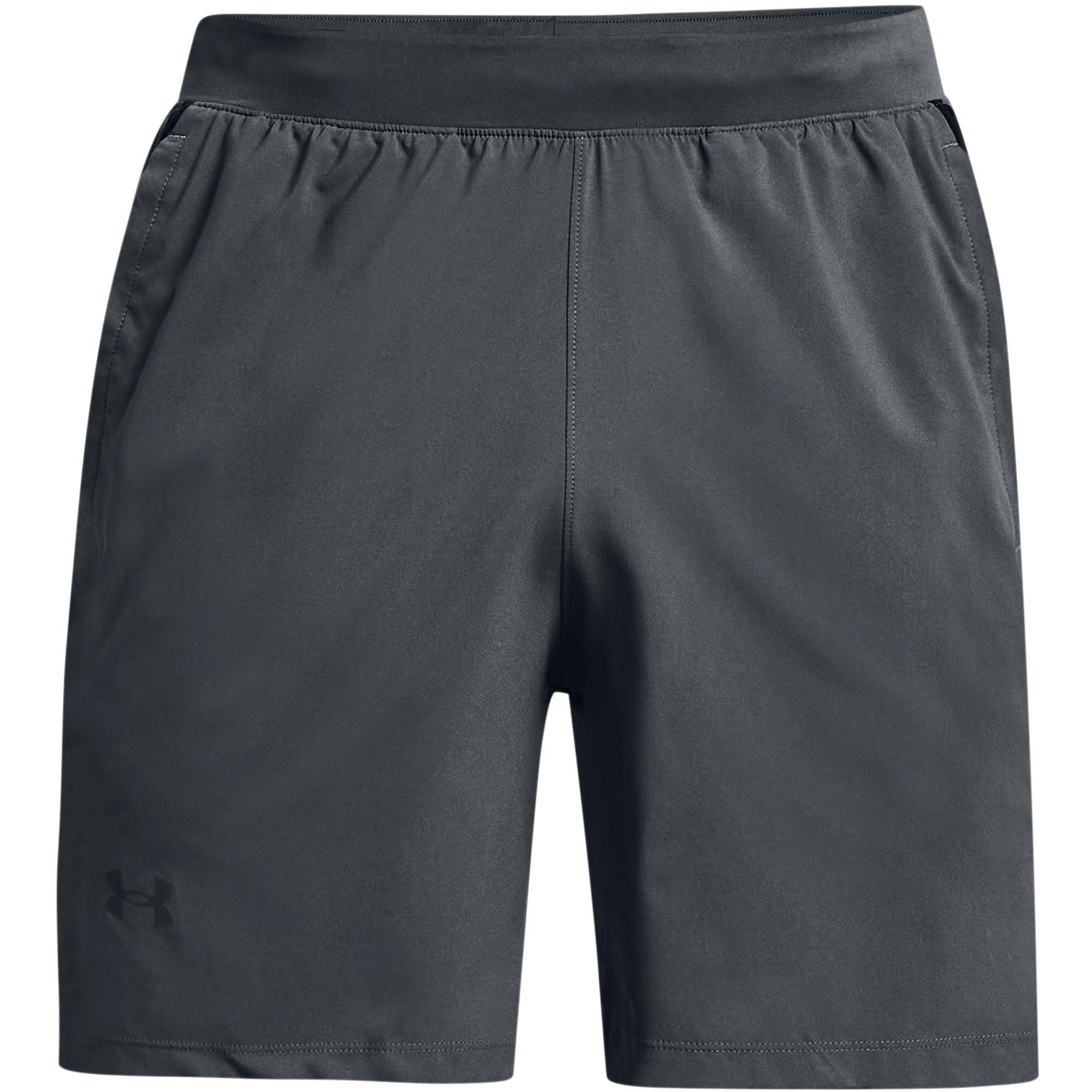 UNDER ARMOUR Športne hlače 'Launch'  temno siva / črna