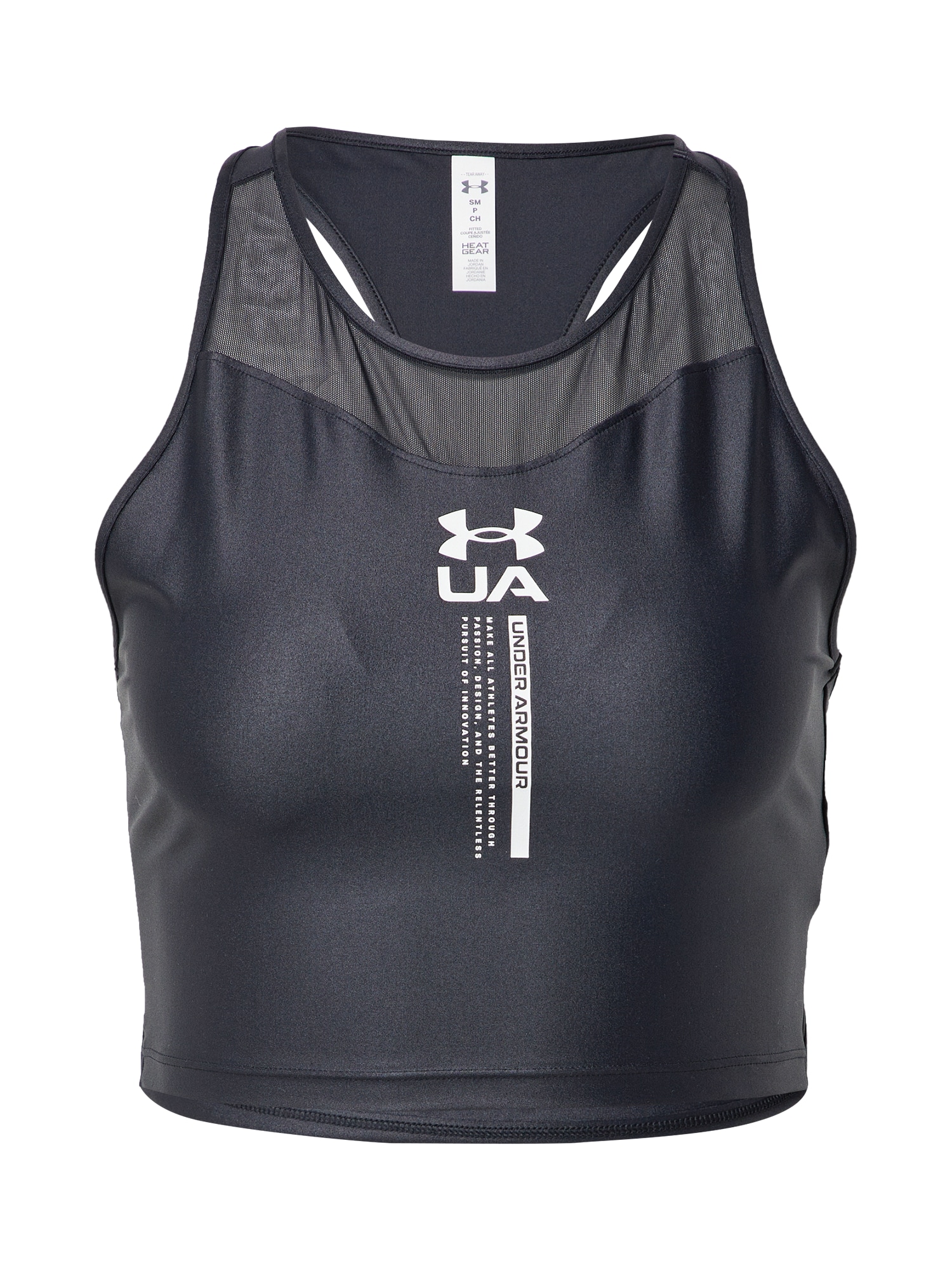 UNDER ARMOUR Športni top  črna / bela