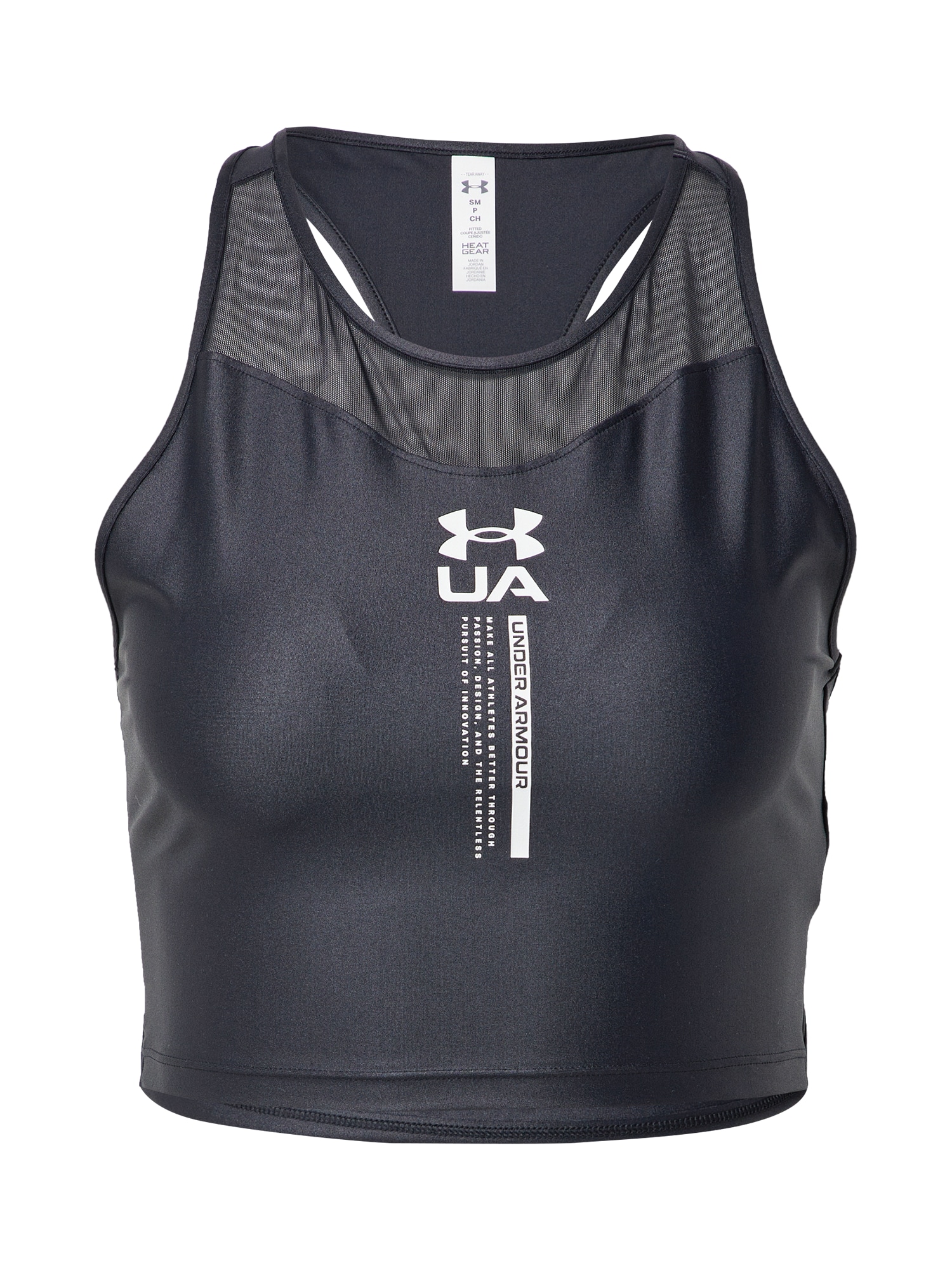 UNDER ARMOUR Športni top  črna / bela