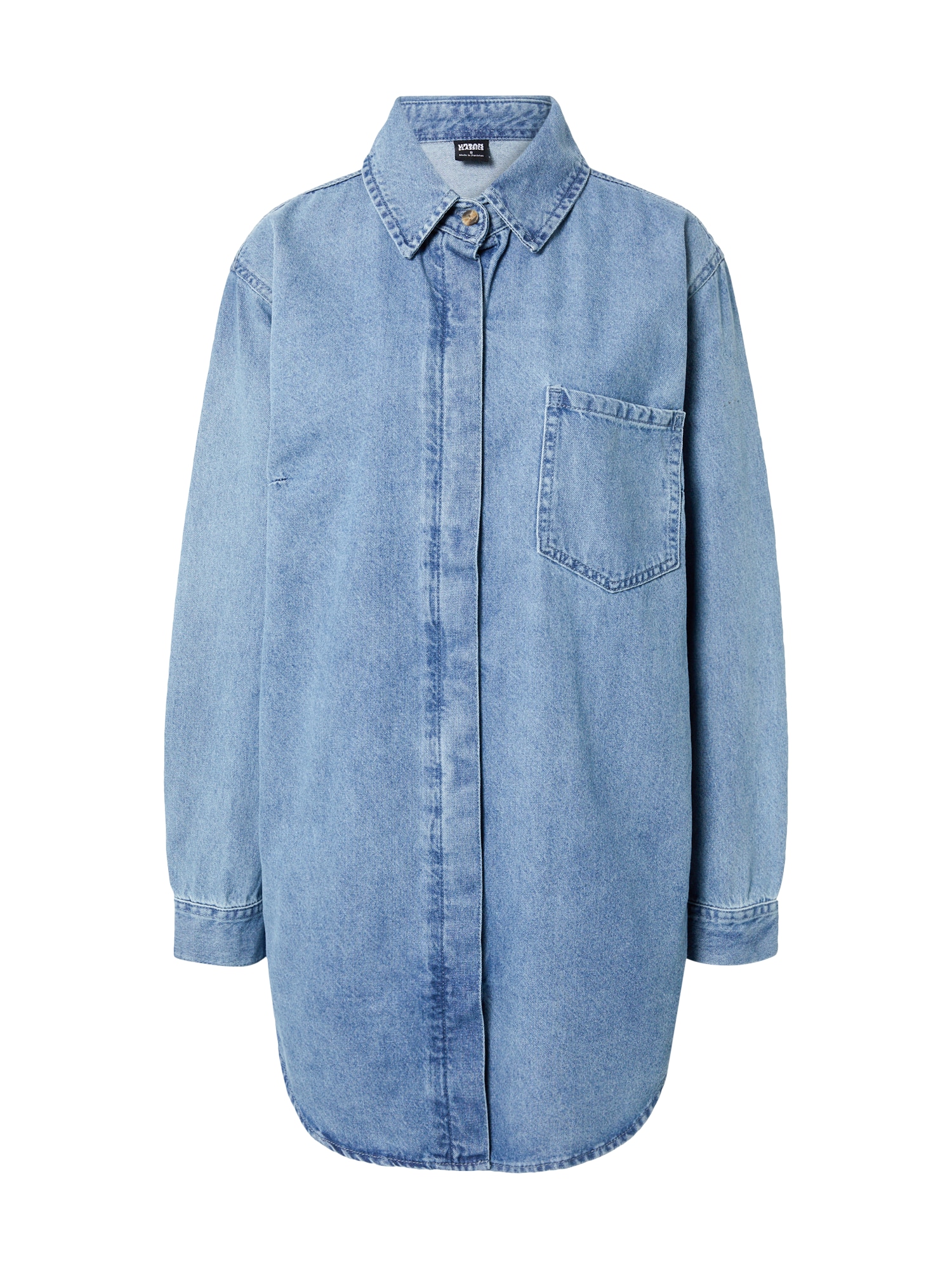Urban Classics Dolga srajca  moder denim