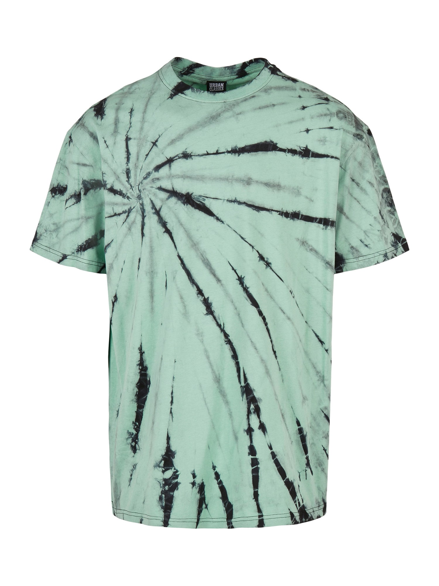 Urban Classics Majica 'Boxy Tye Dye'  siva / meta / črna