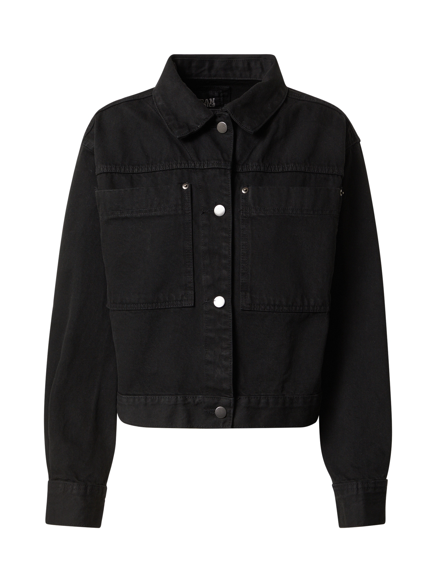 Urban Classics Prehodna jakna  črn denim