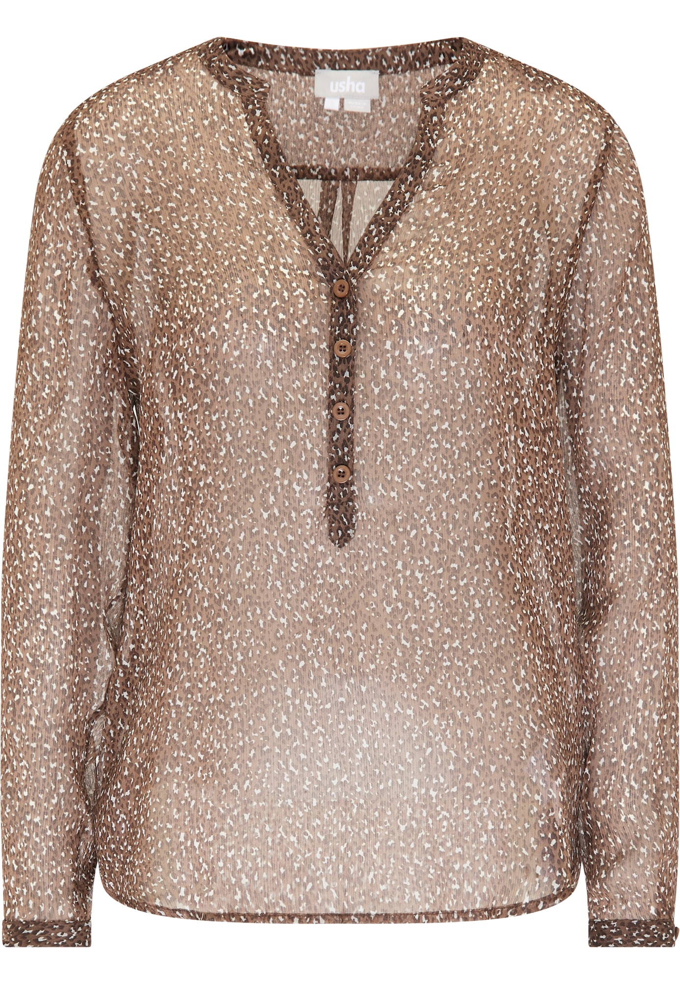Usha Bluza  rjava / bela