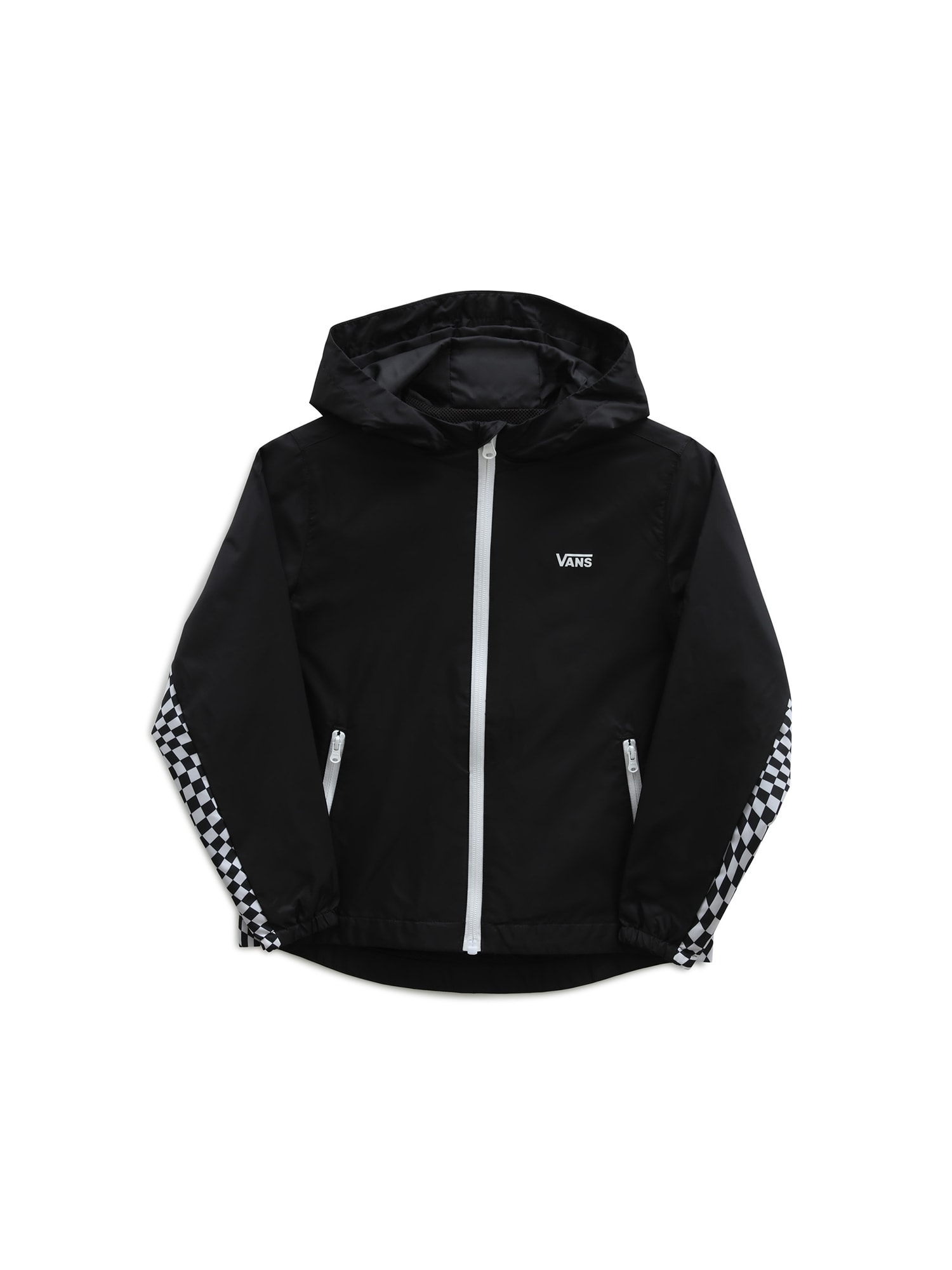 VANS Prehodna jakna 'Warp Check Windbreaker'  črna / bela