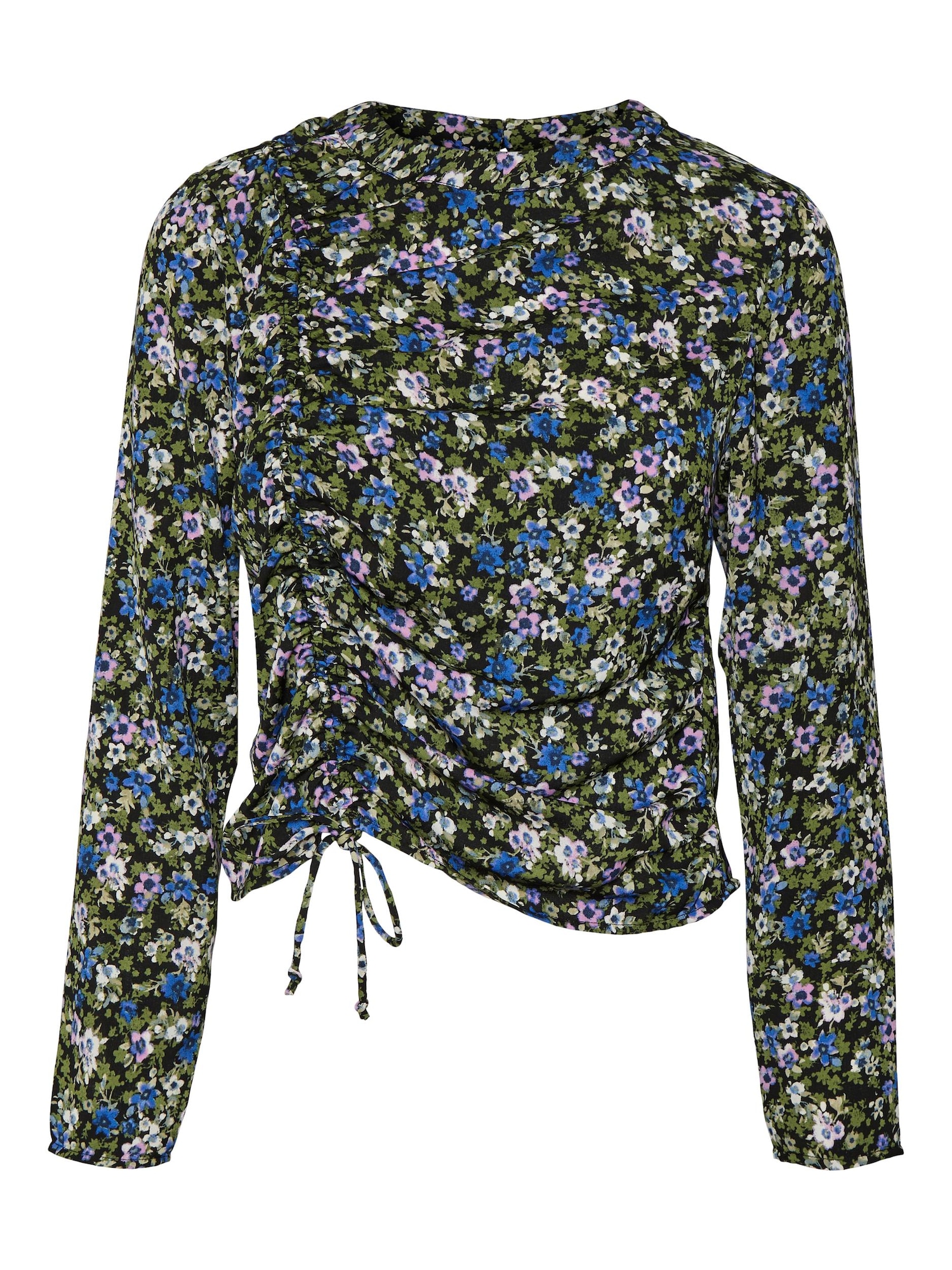 VERO MODA Bluza 'Abby'  nebeško modra / oliva / orhideja / črna / bela