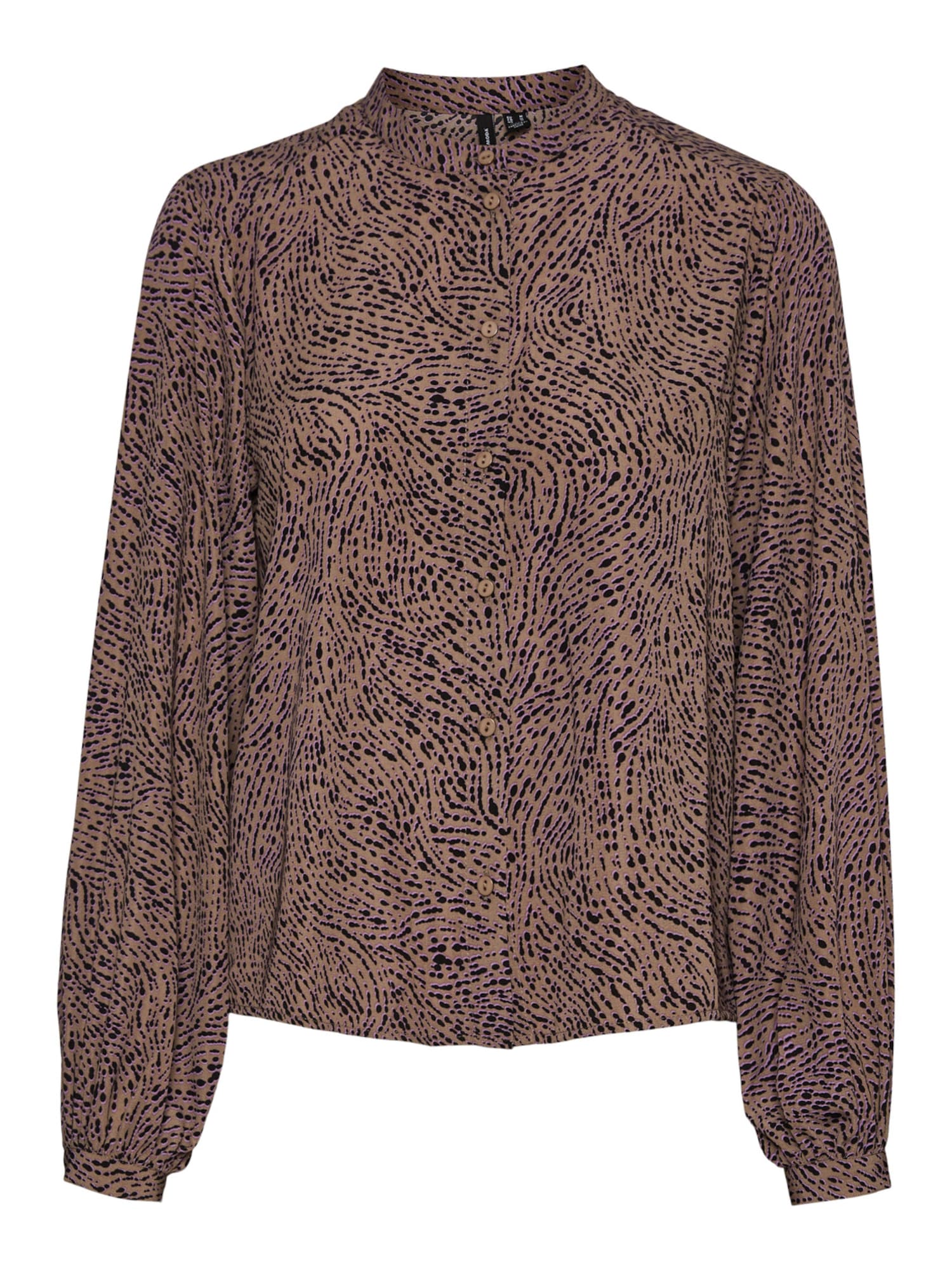 VERO MODA Bluza 'Bea'  rjava / lila / črna