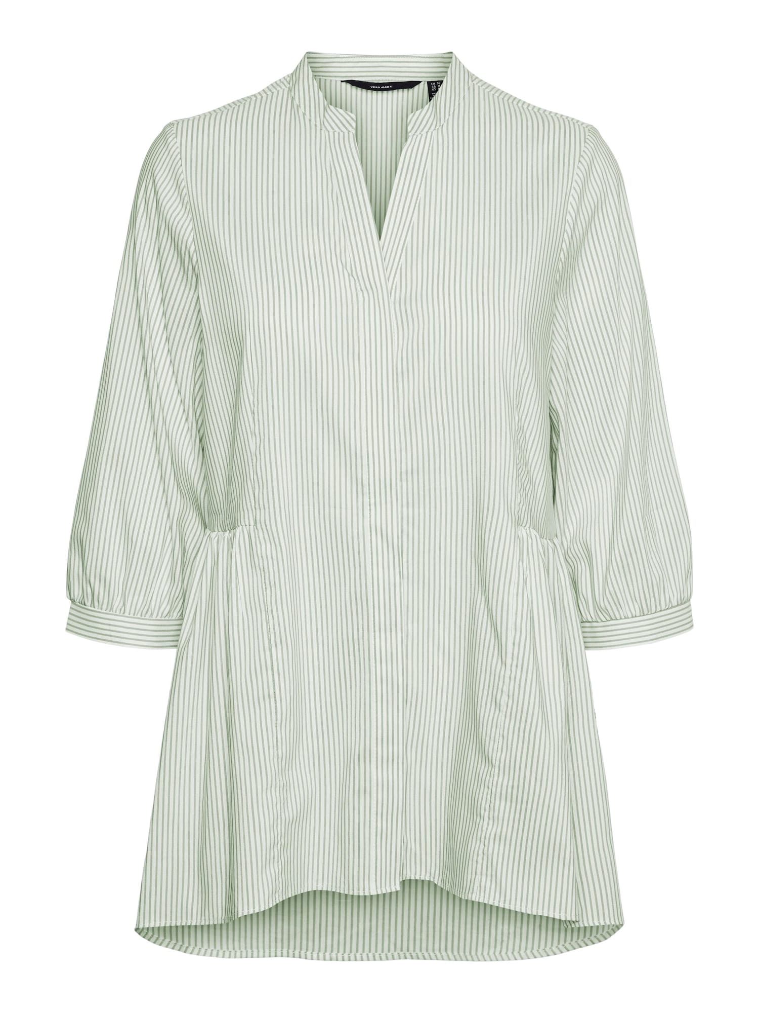VERO MODA Bluza 'Clara'  svetlo zelena / bela