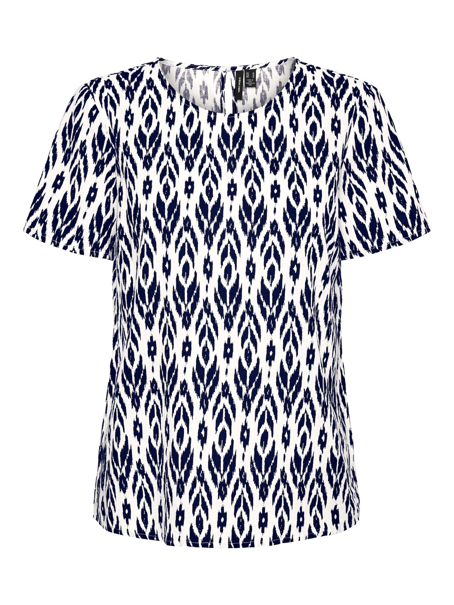 VERO MODA Bluza 'Dicthe'  nočno modra / naravno bela