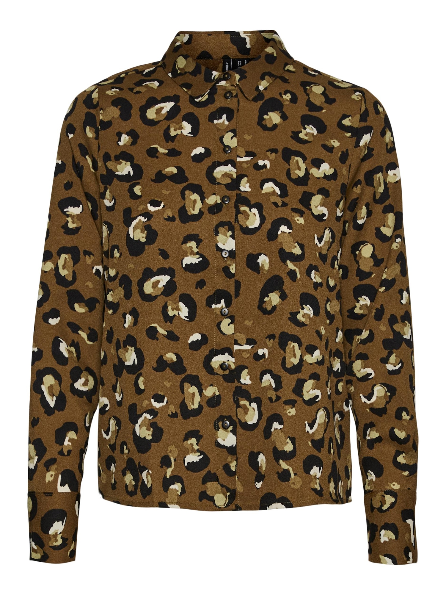 VERO MODA Bluza 'Isa'  bež / rjava / oliva / črna / bela