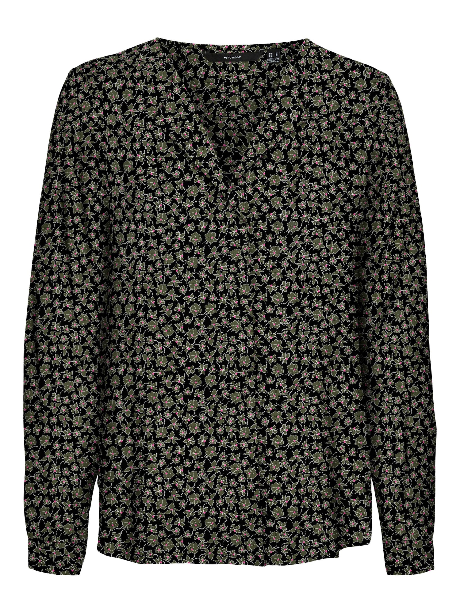 VERO MODA Bluza 'Macy'  rjava / roza / črna / bela