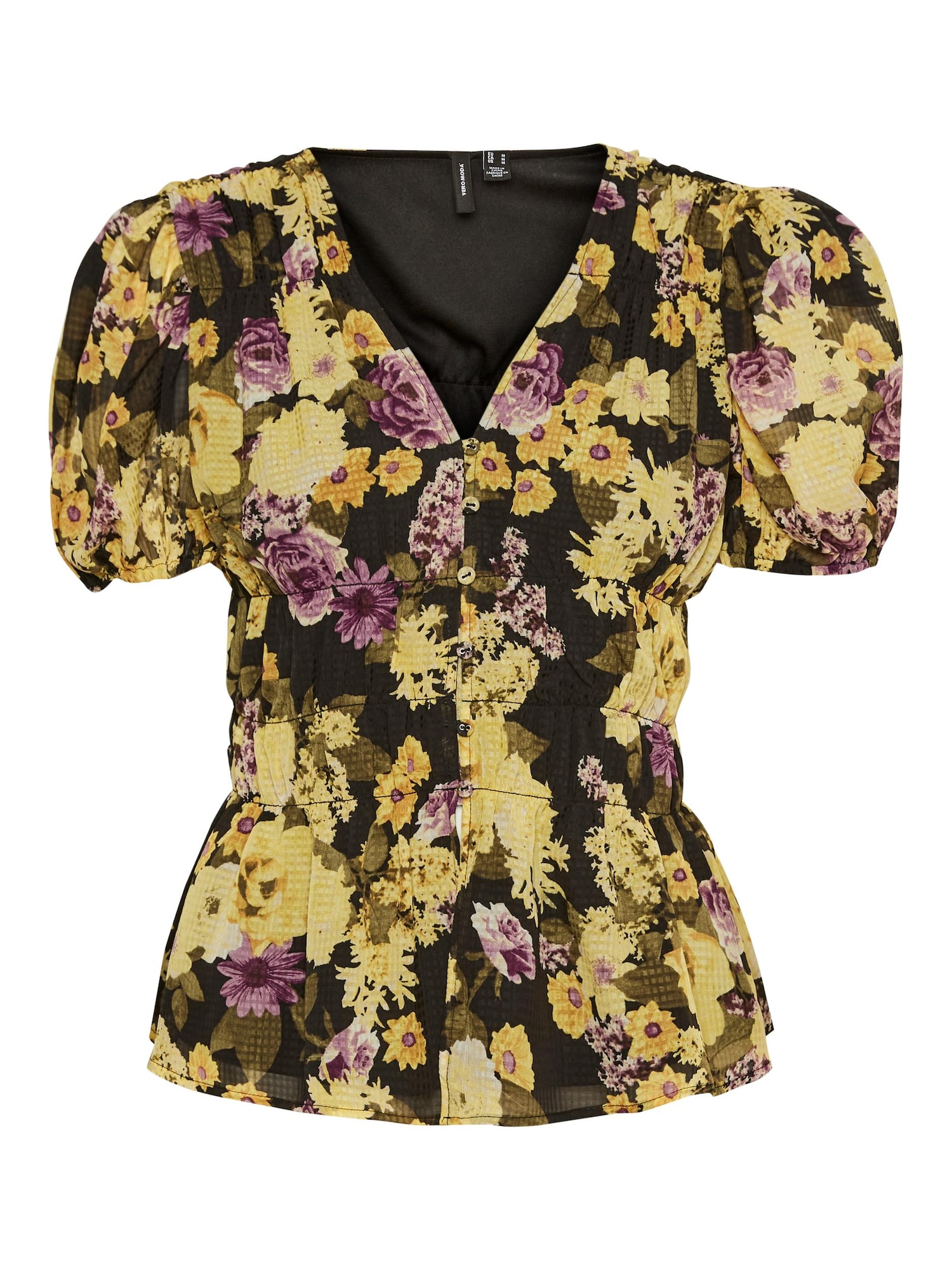 VERO MODA Bluza 'Otilia'  rumena / oliva / oranžna / rosé / črna