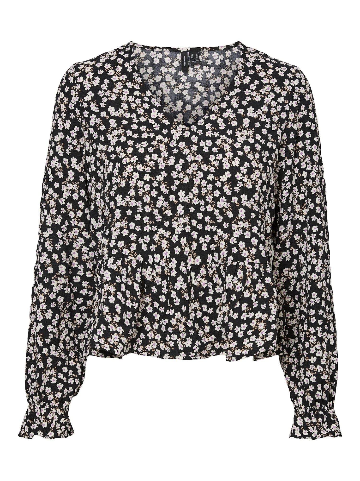 VERO MODA Bluza 'Salina'  antracit / lila / črna / bela