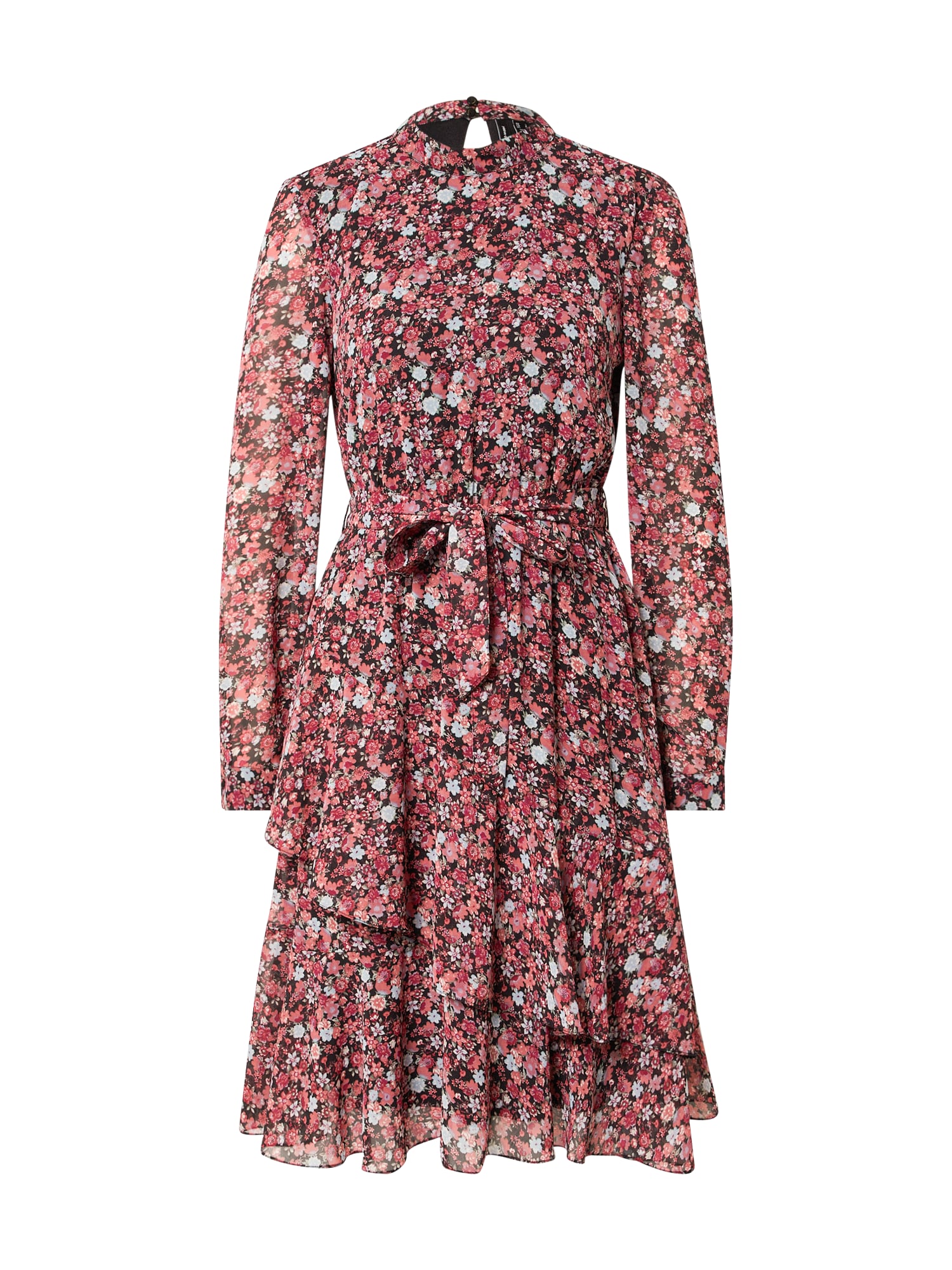 VERO MODA Dolga srajca 'CAITLYNN'  svetlo modra / kaki / pastelno rdeča / črna / bela
