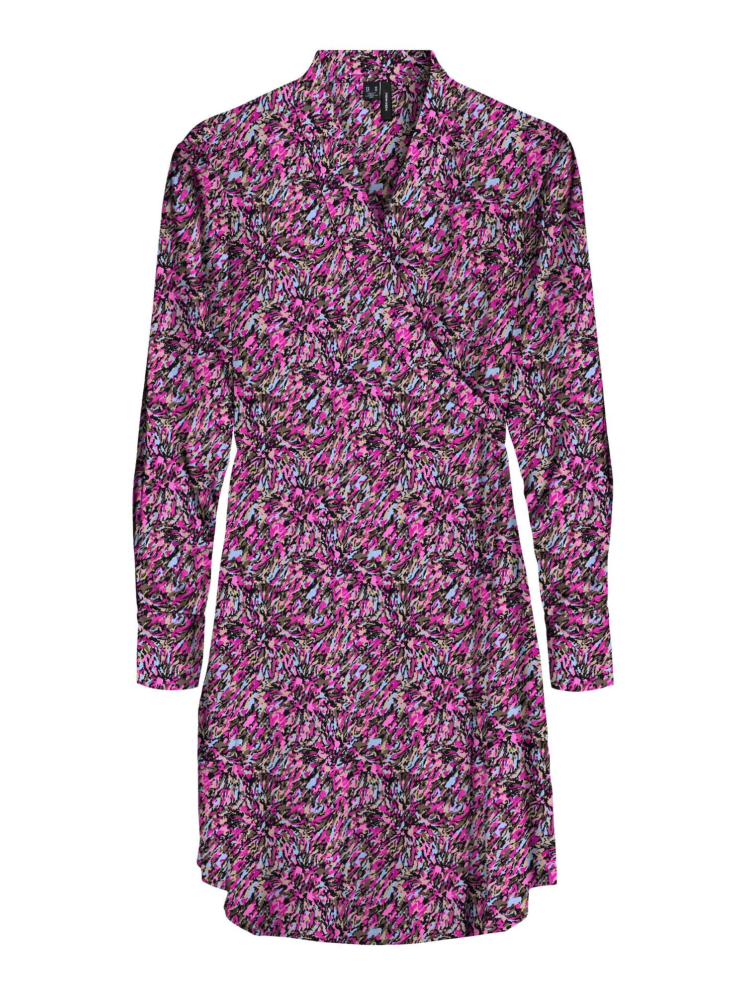 VERO MODA Dolga srajca 'Dea'  bež / dimno modra / neonsko rumena / kaki / roza