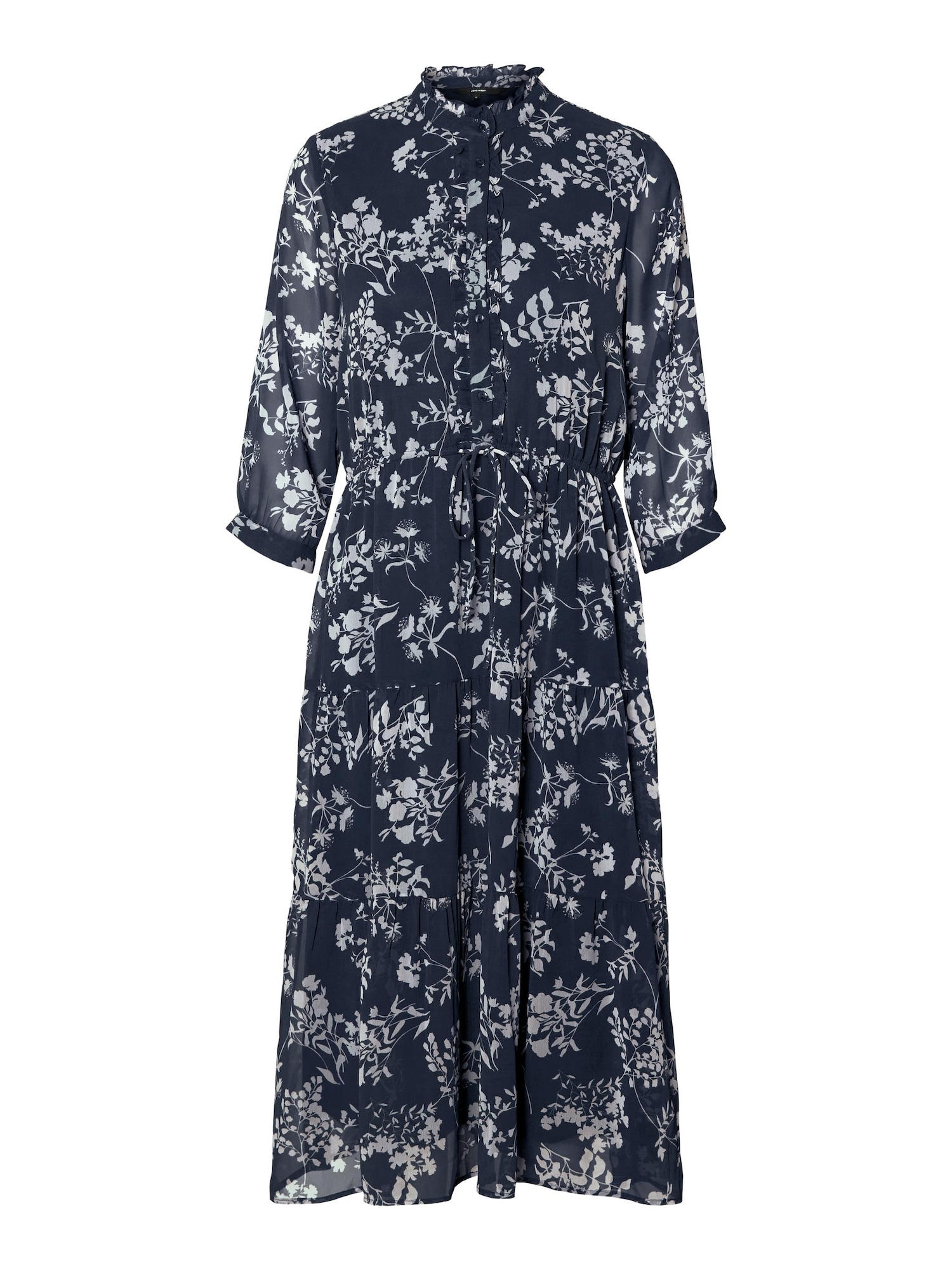 VERO MODA Dolga srajca 'Dino'  temno modra / svetlo siva