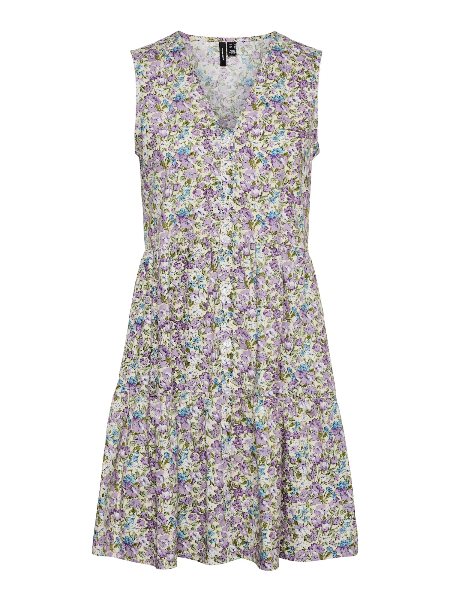 VERO MODA Dolga srajca 'Margo'  bež / zelena / lila / temno liila