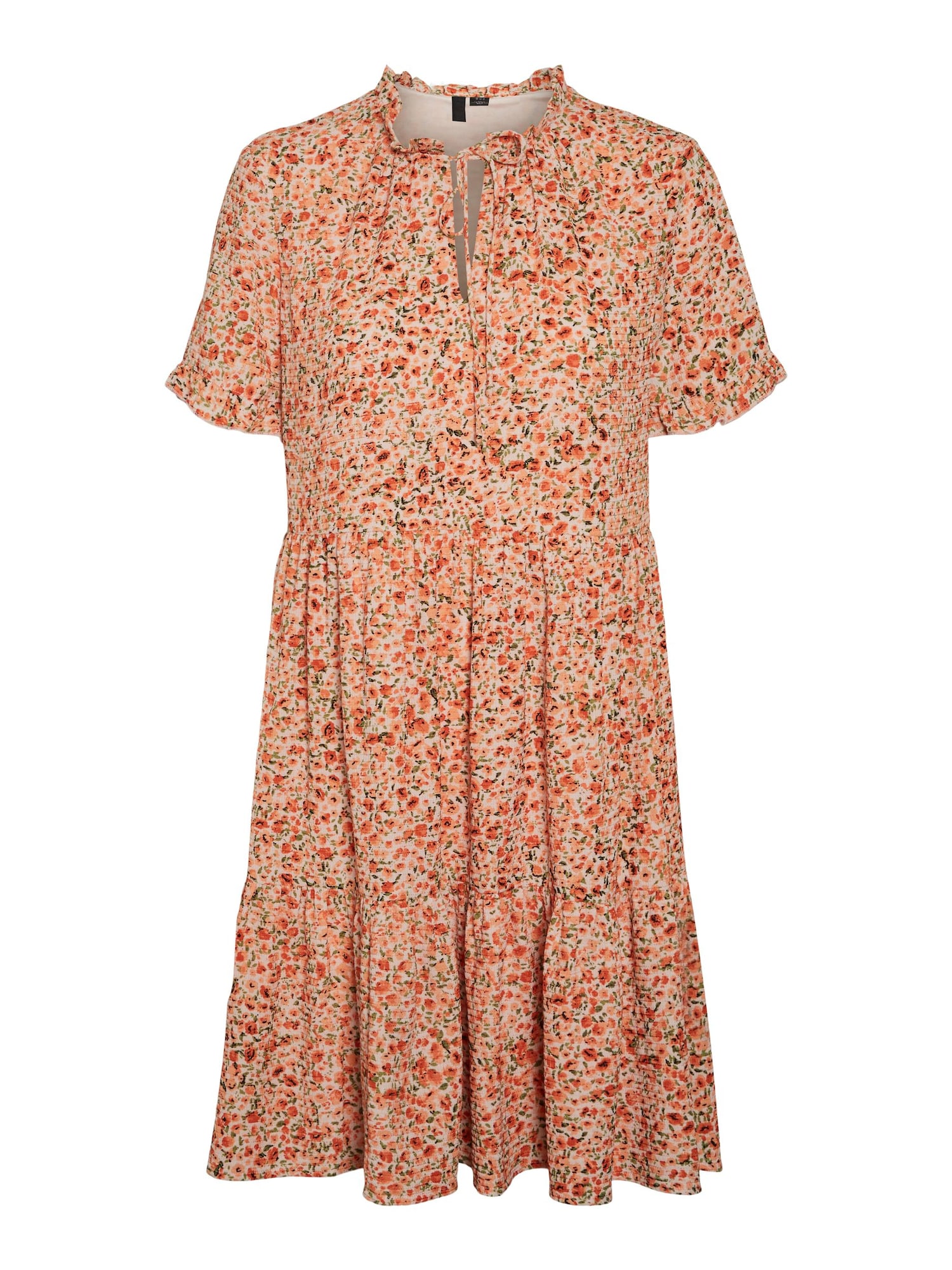 VERO MODA Dolga srajca 'Mille'  zelena / korala / roza / off-bela