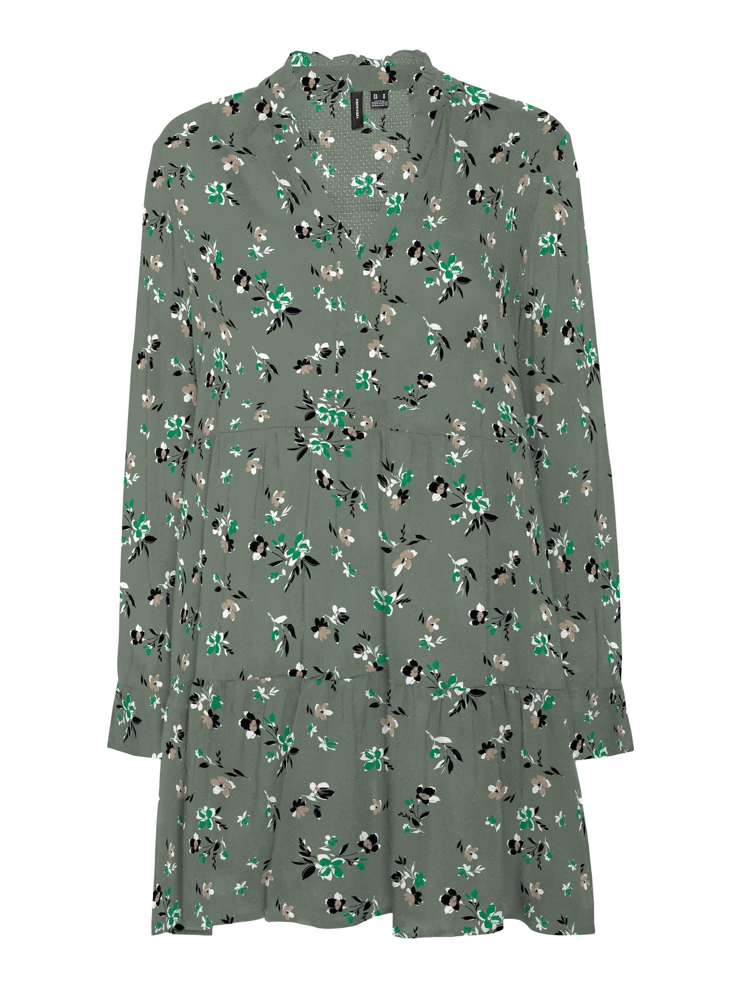 VERO MODA Dolga srajca  bež / zelena / kaki / črna / bela