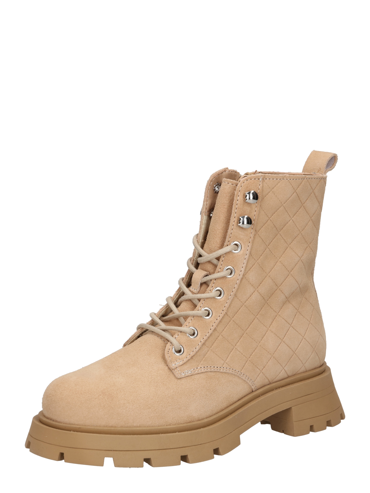 VERO MODA Gležnarji z vezalkami  bež