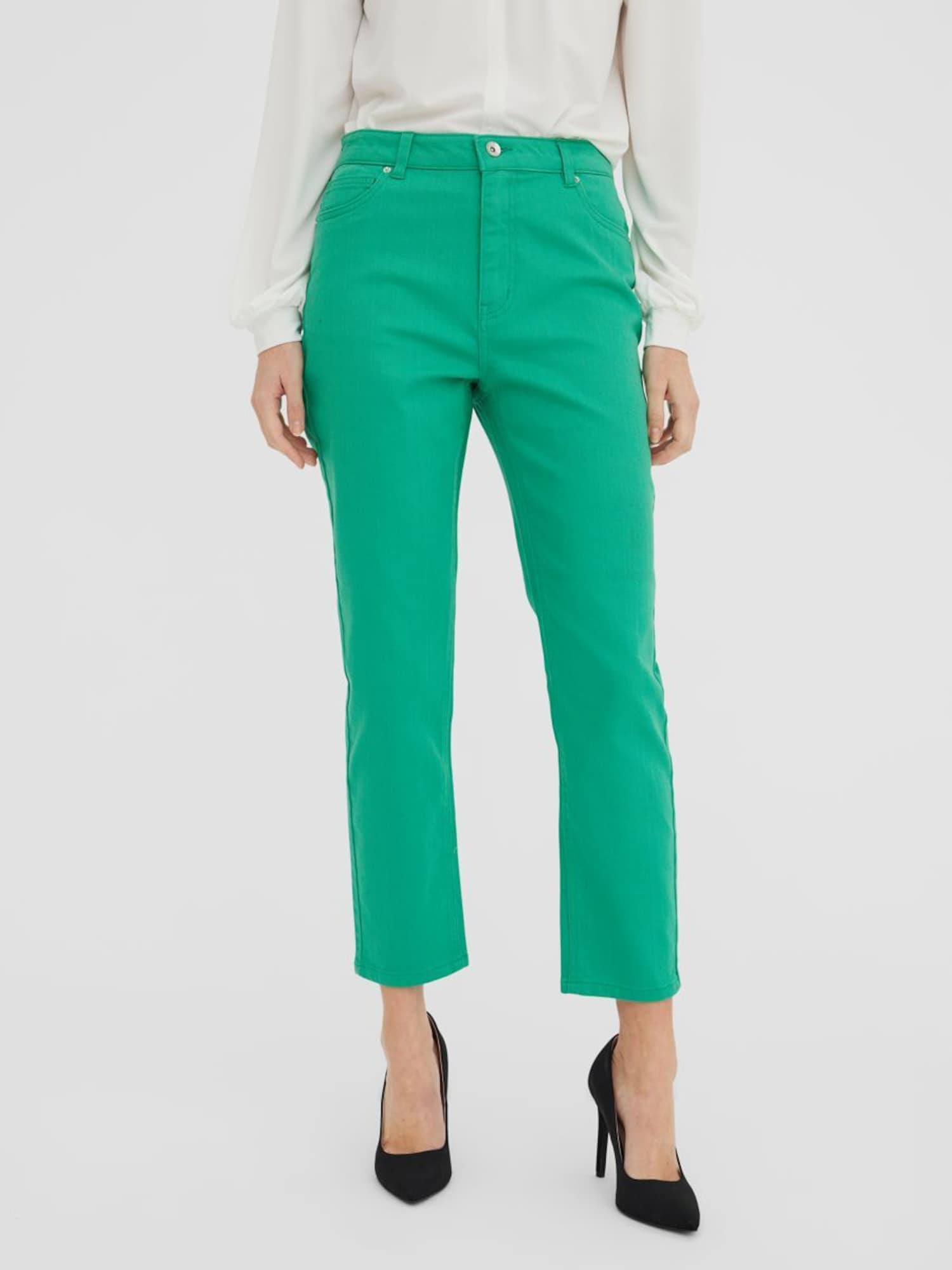 VERO MODA Kavbojke 'Brenda'  zelena