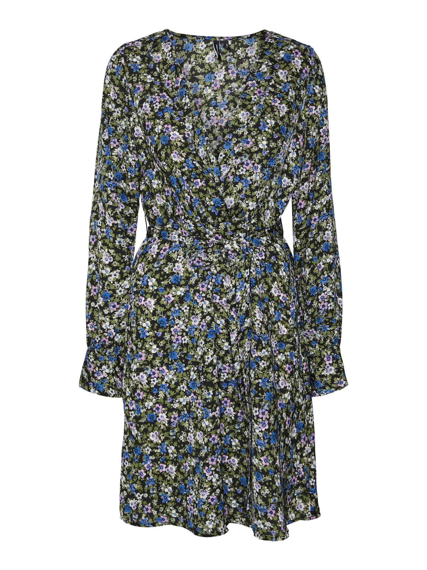 VERO MODA Obleka 'Abby'  nebeško modra / oliva / orhideja / črna / bela
