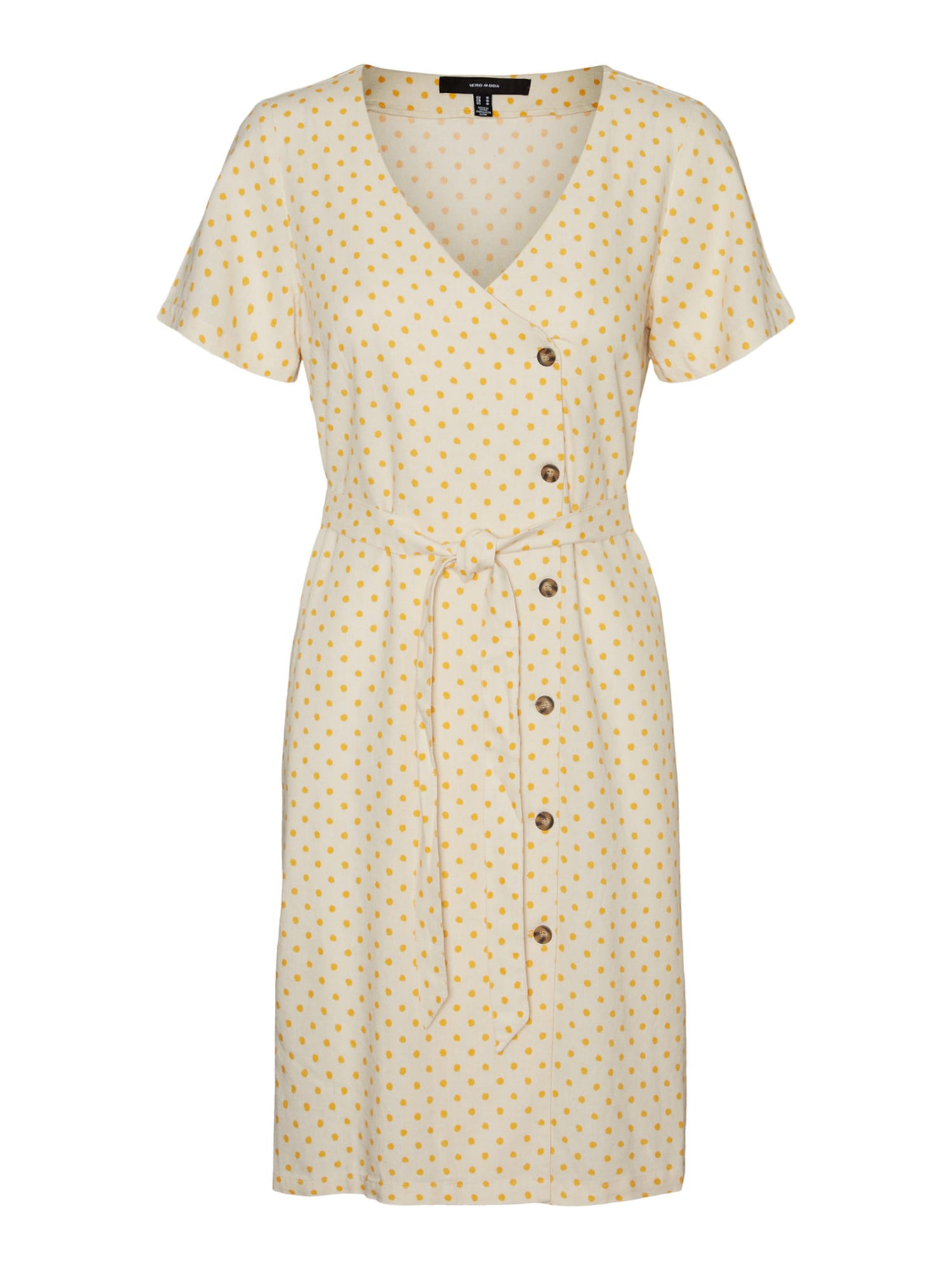 VERO MODA Obleka 'Astimilo'  rumena / bela