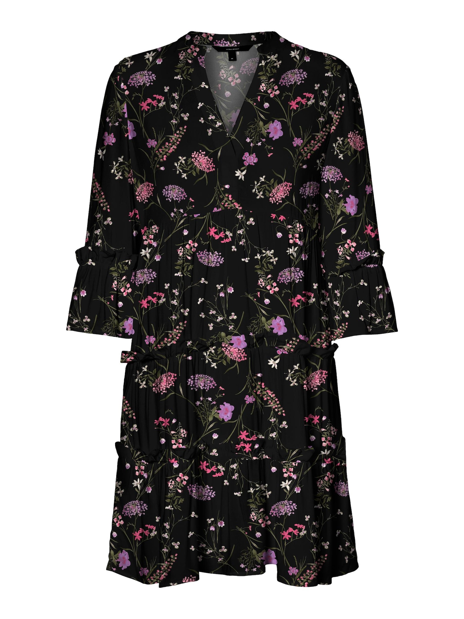 VERO MODA Obleka 'Easy'  svetlo zelena / lila / roza / črna / bela