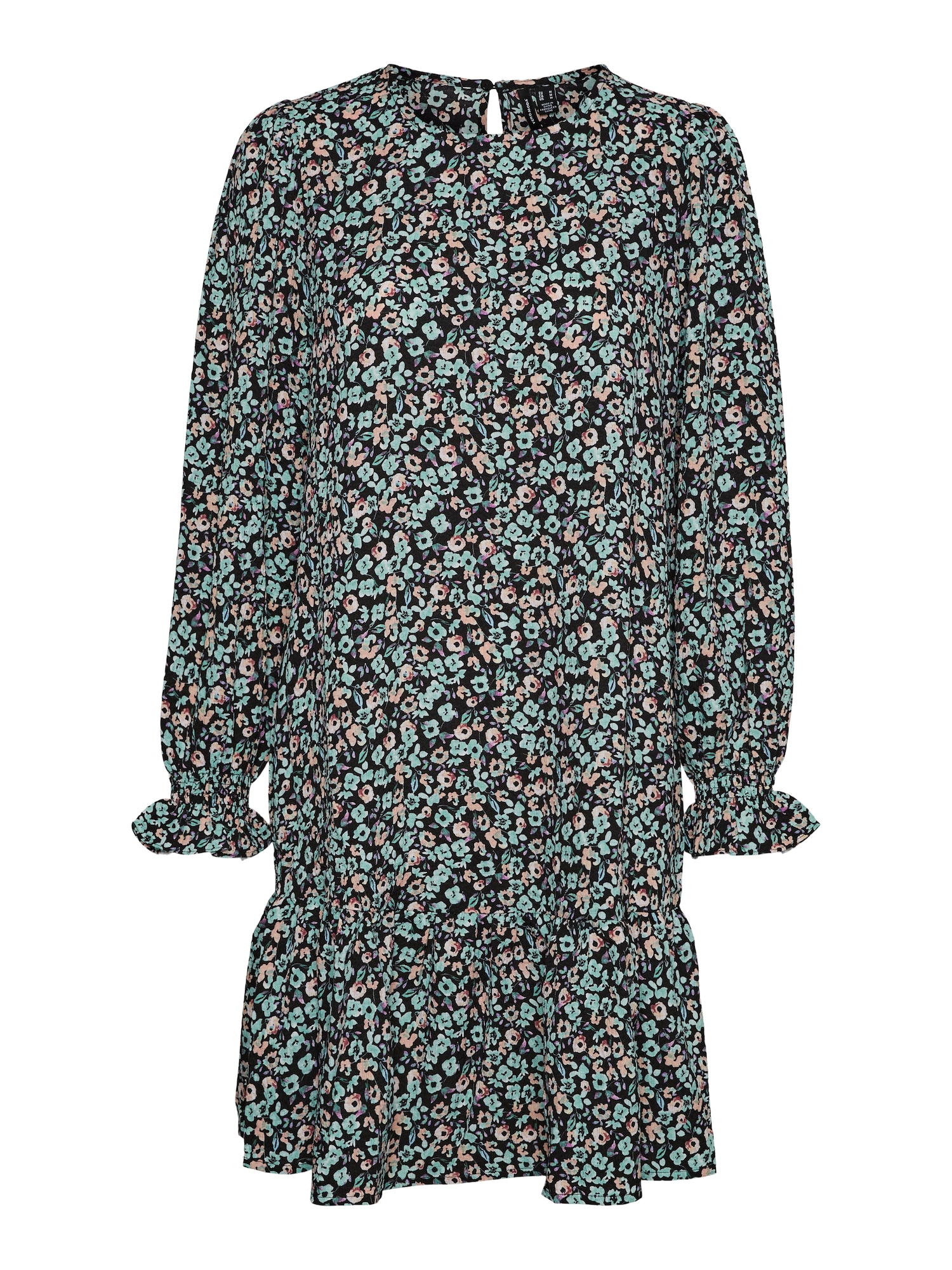 VERO MODA Obleka 'Francesca'  nočno modra / žad / svetlo lila / breskev