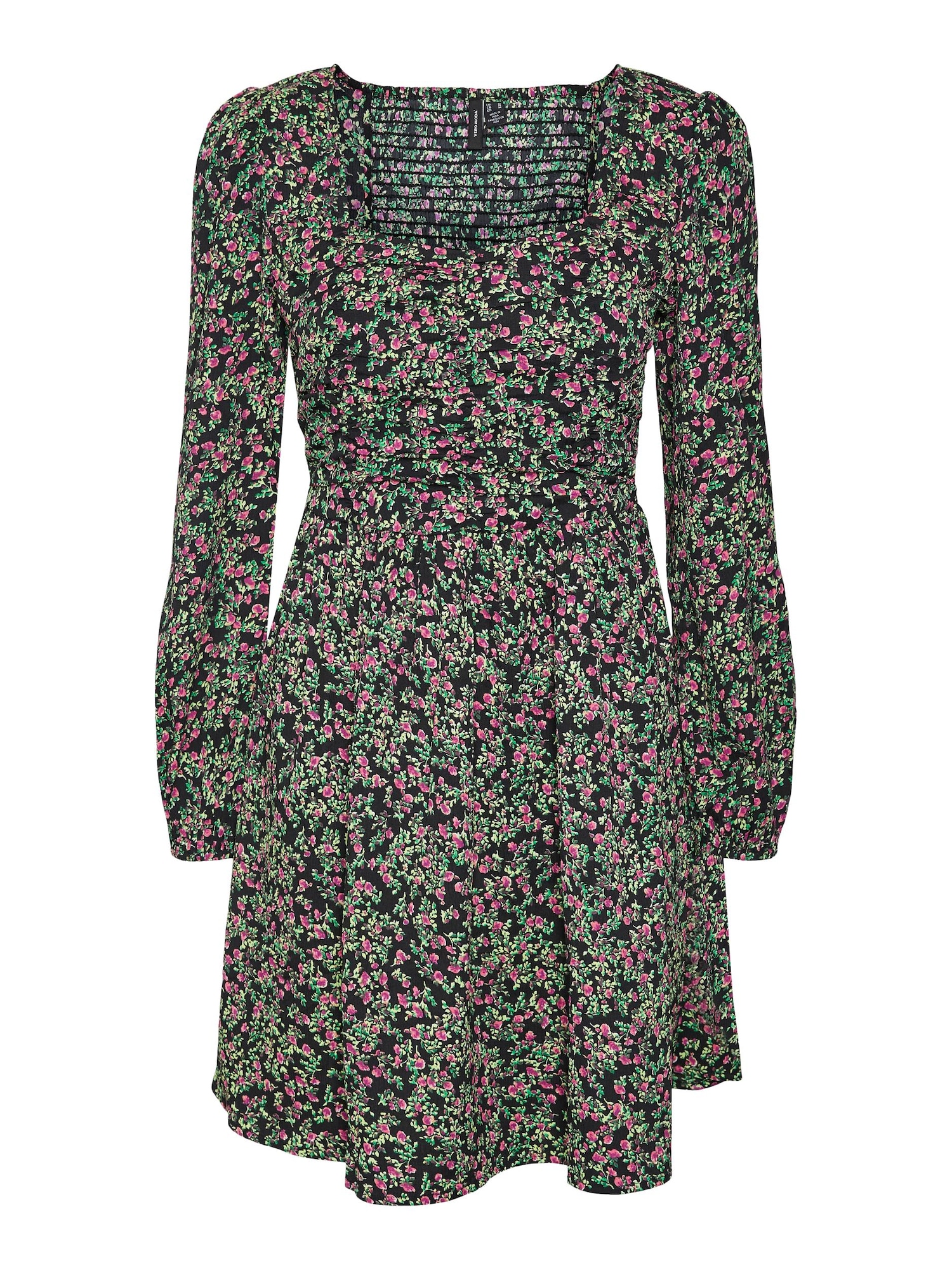 VERO MODA Obleka 'Gite'  svetlo rumena / oliva / orhideja / svetlo lila / črna