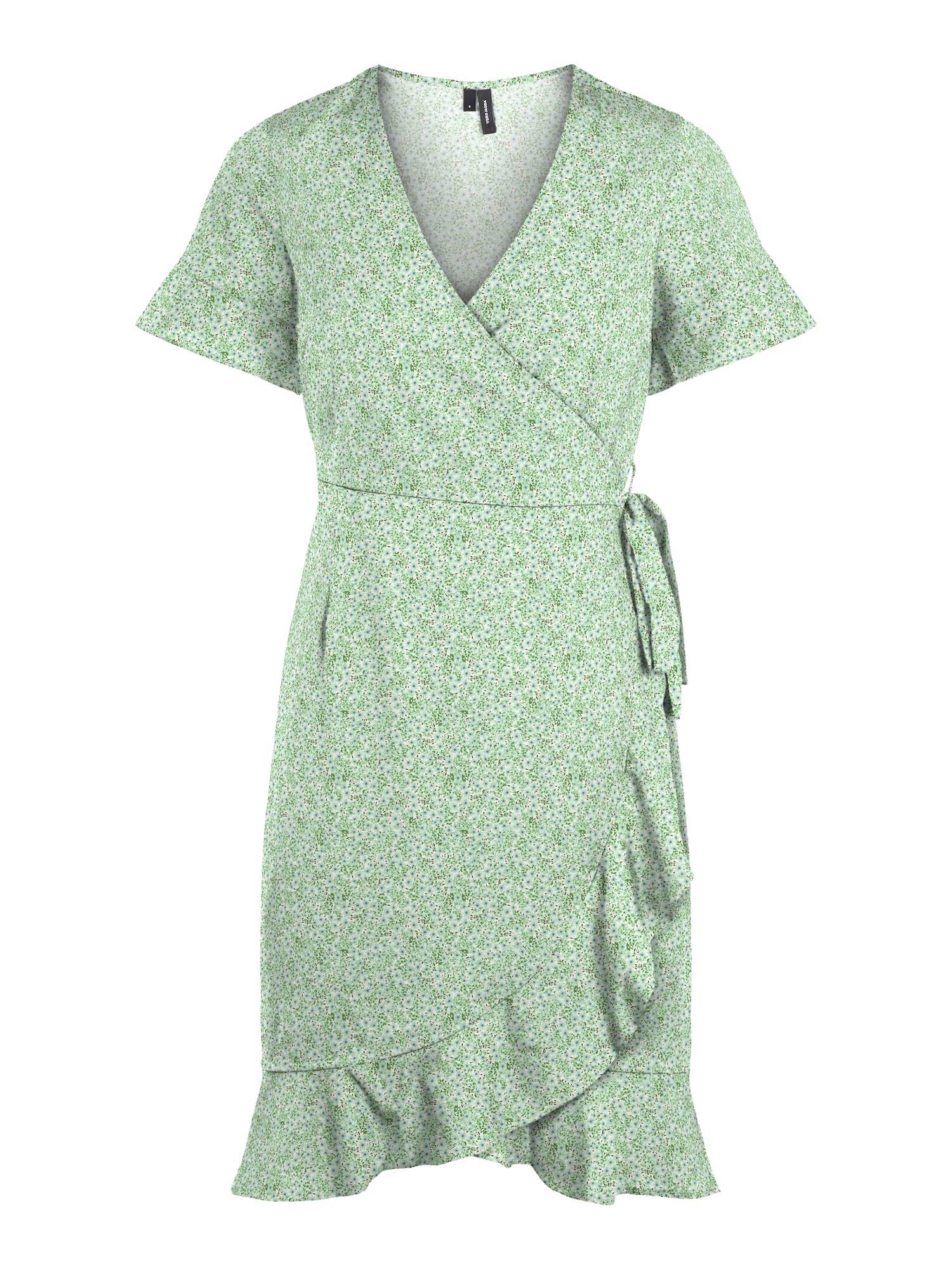 VERO MODA Obleka 'Henna'  svetlo modra / svetlo zelena / bela